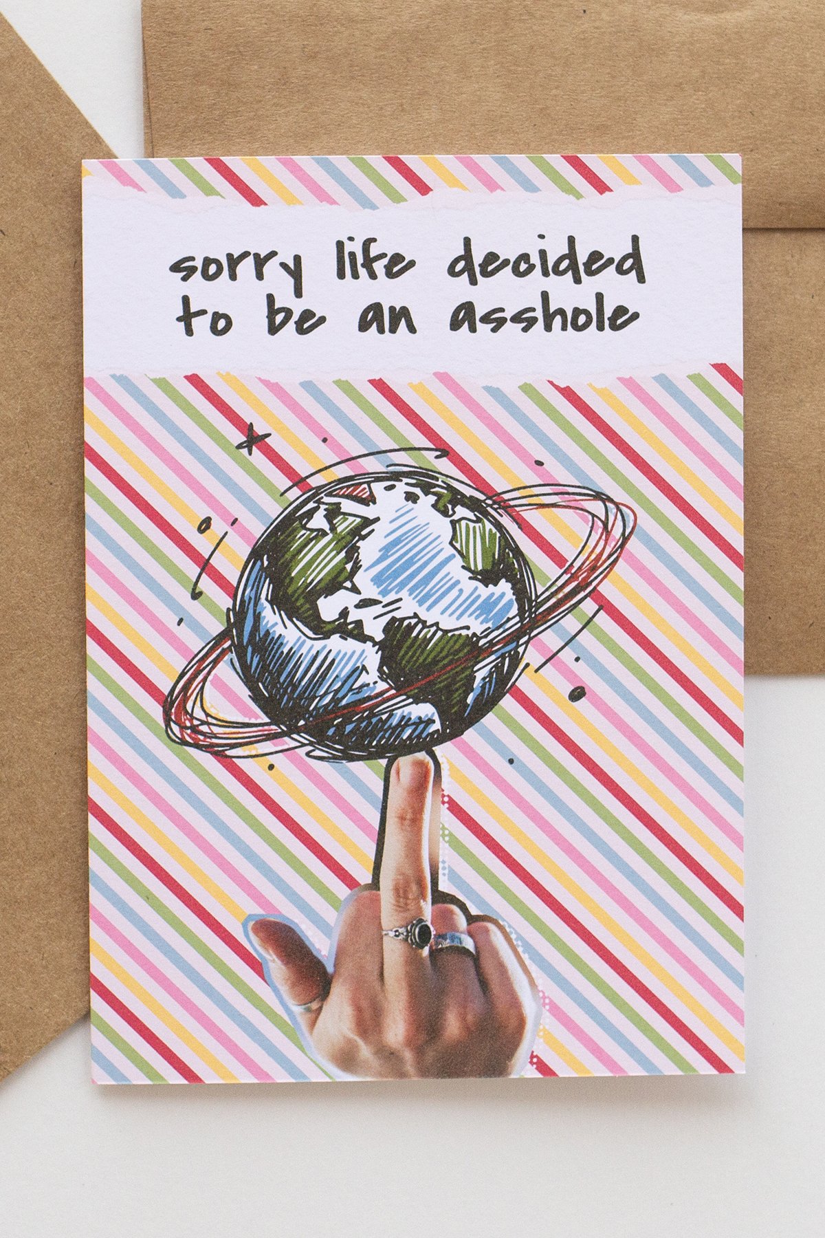Sarcastic Sympathy Card, Empathetic Life Sucks, Life is an Asshole Get Better Card