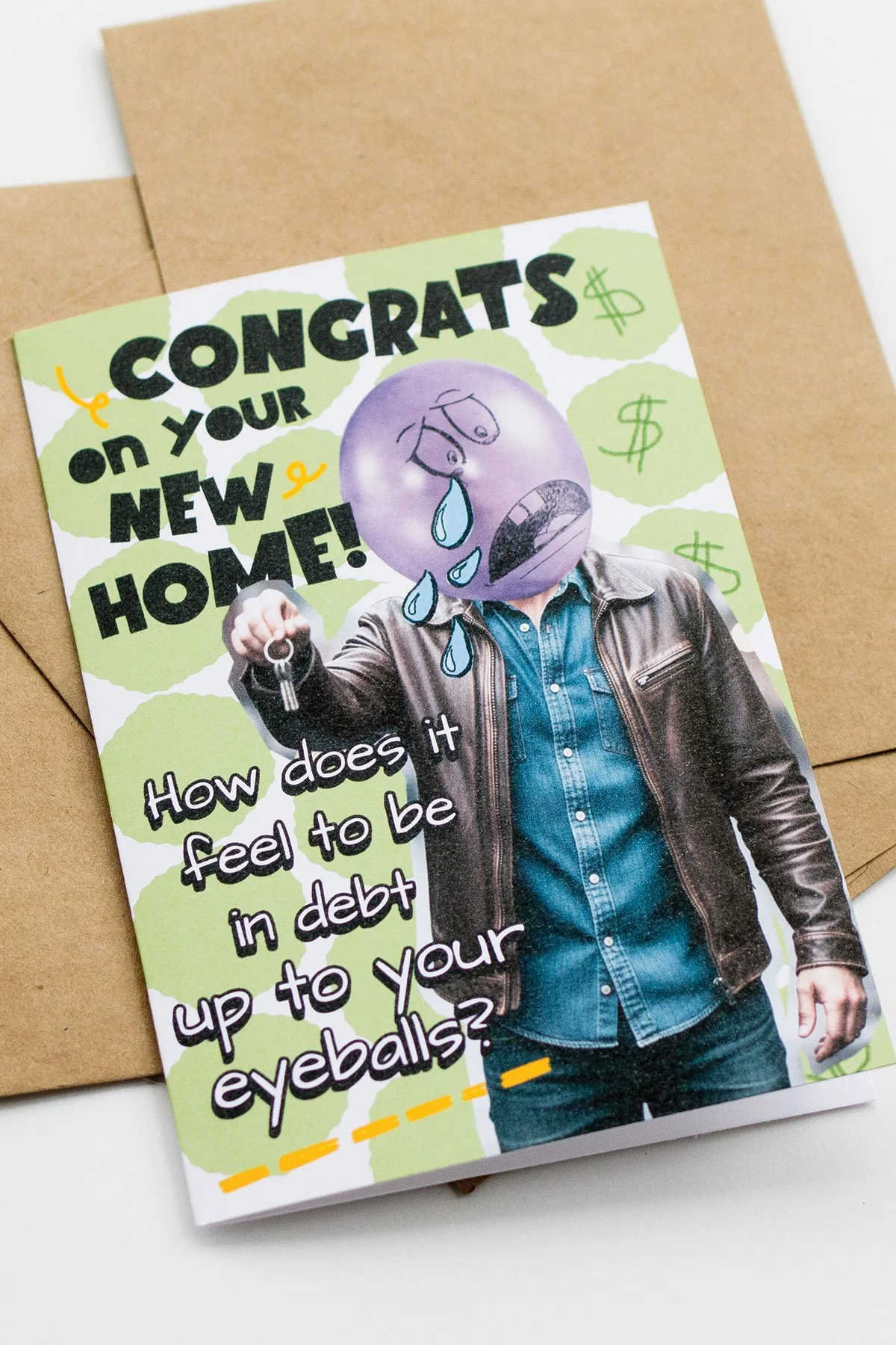 Funny 'New Home' Congratulations Card - Blank Inside