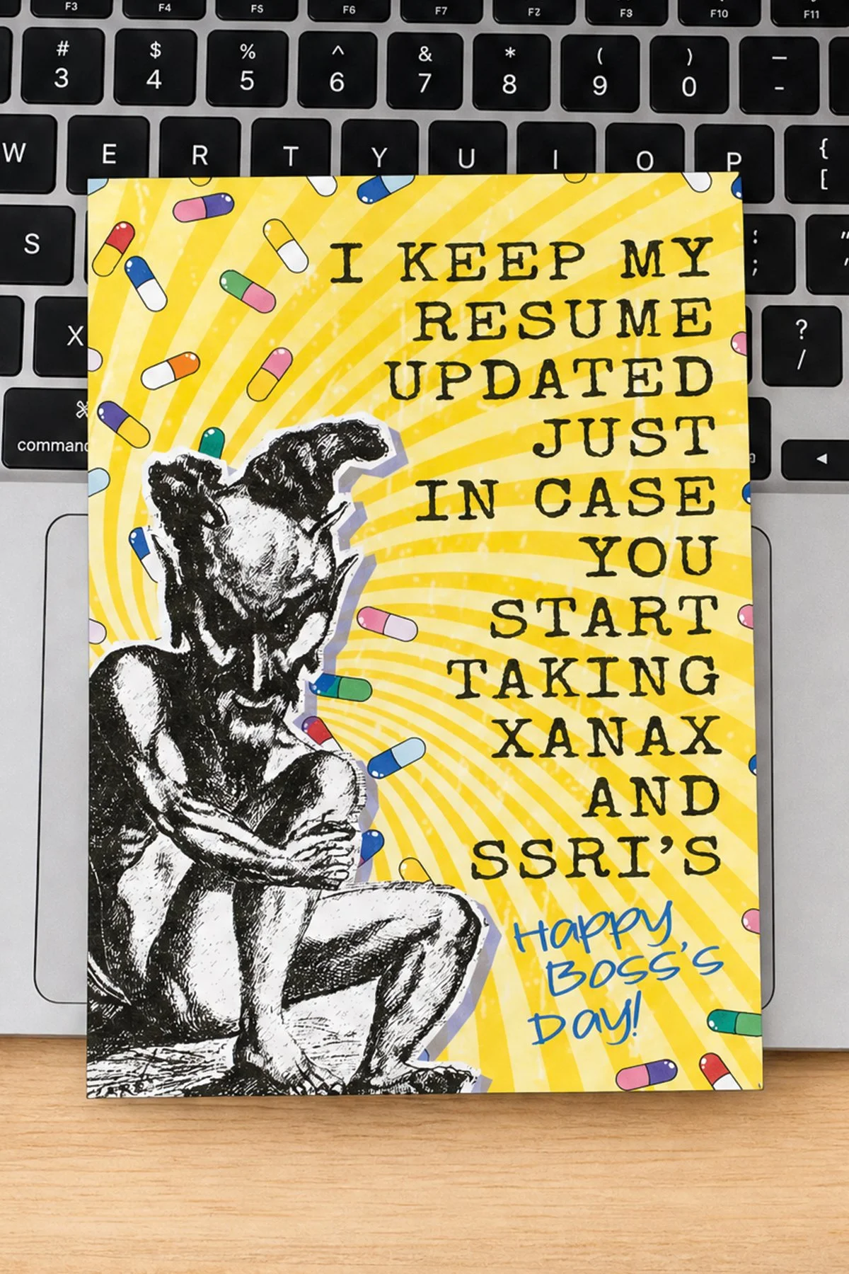 Funny "Xanax & SSRI's" Happy Boss's Day Card