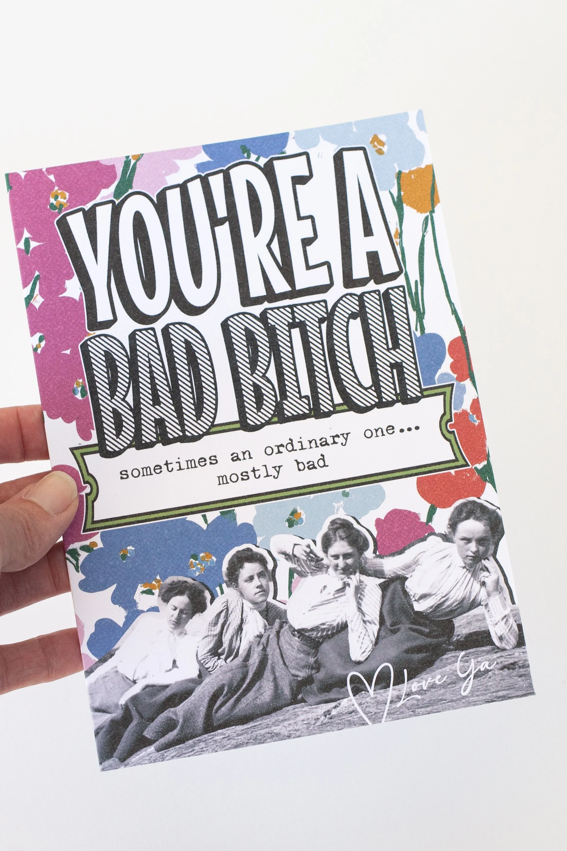 You're a Bad Bitch Birthday, Independent Woman Card, Irreverent Encouragement Best Friend Card, Snail Mail, Icy Cool Blue, Penpal Gift, Vintage