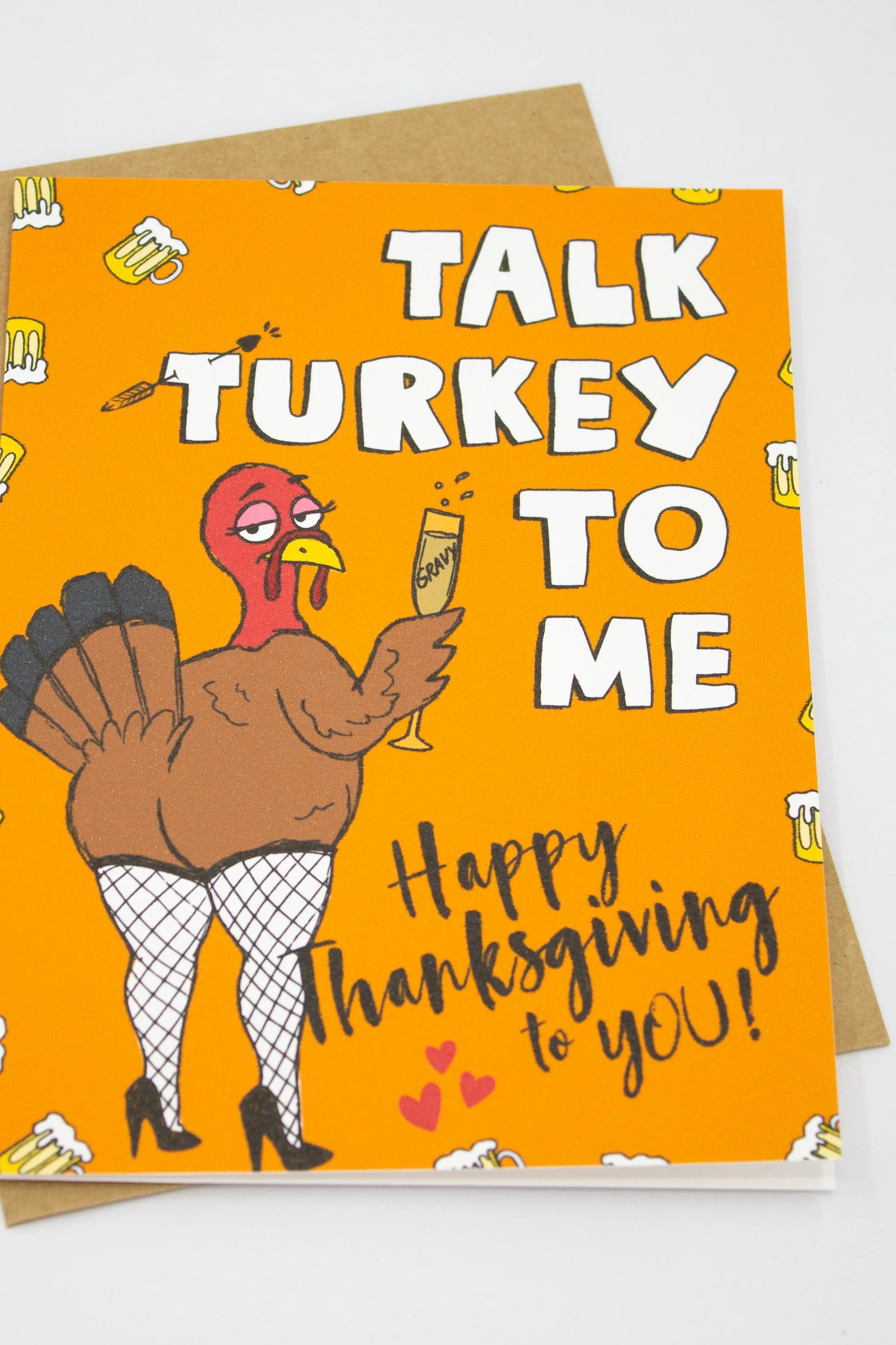Funny "Talk Turkey To Me" Unique Thanksgiving Card