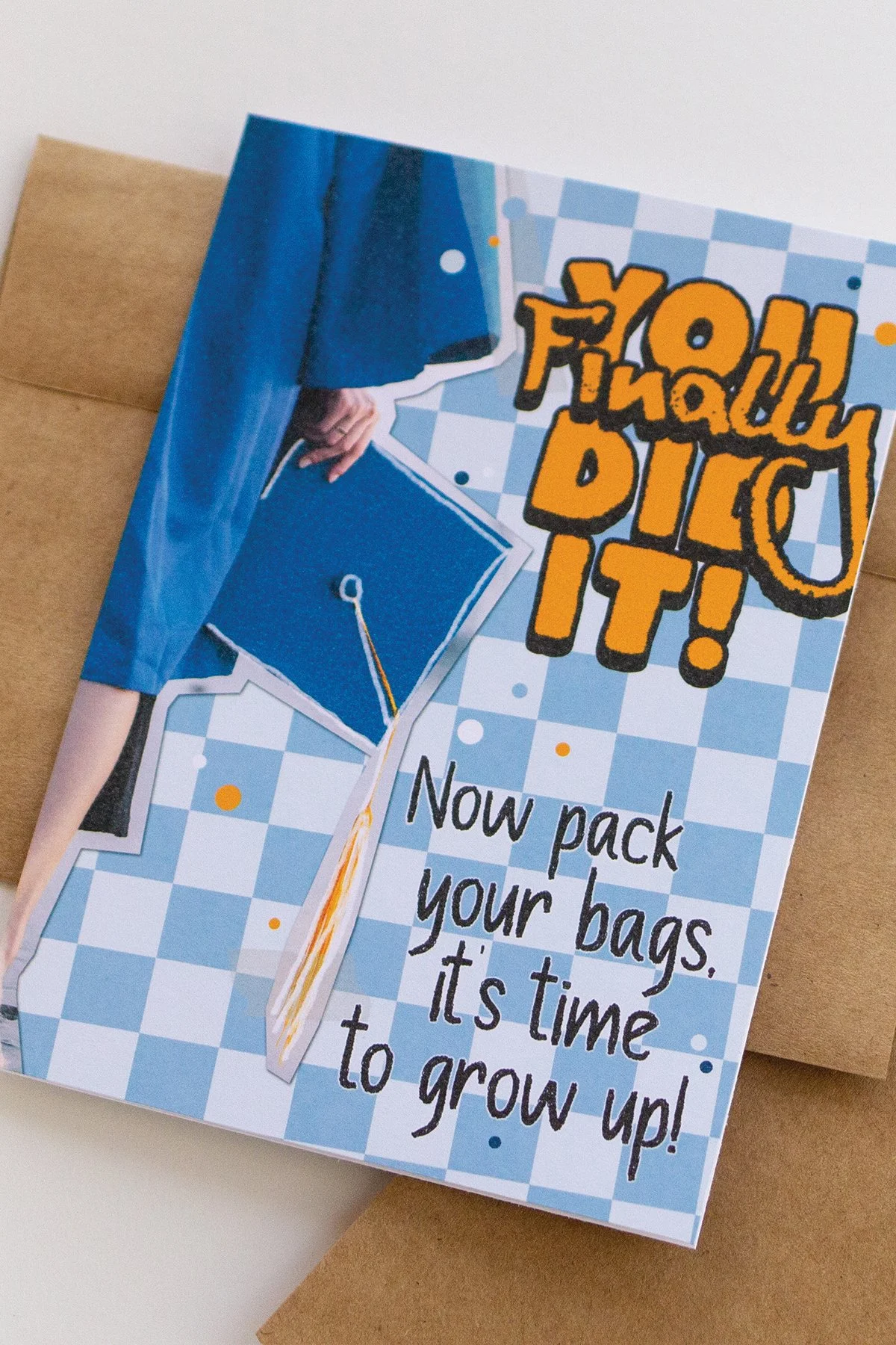 Funny 'Graduation' Congratulations Card - Blank Inside