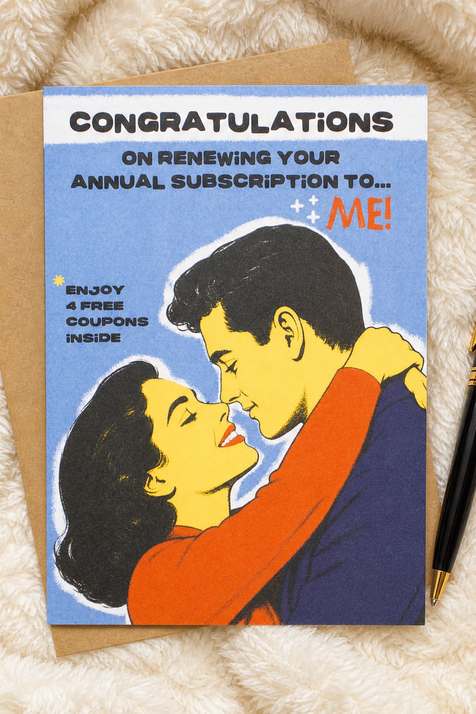 Funny Anniversary Card for Husband with Sarcastic Marriage Coupons