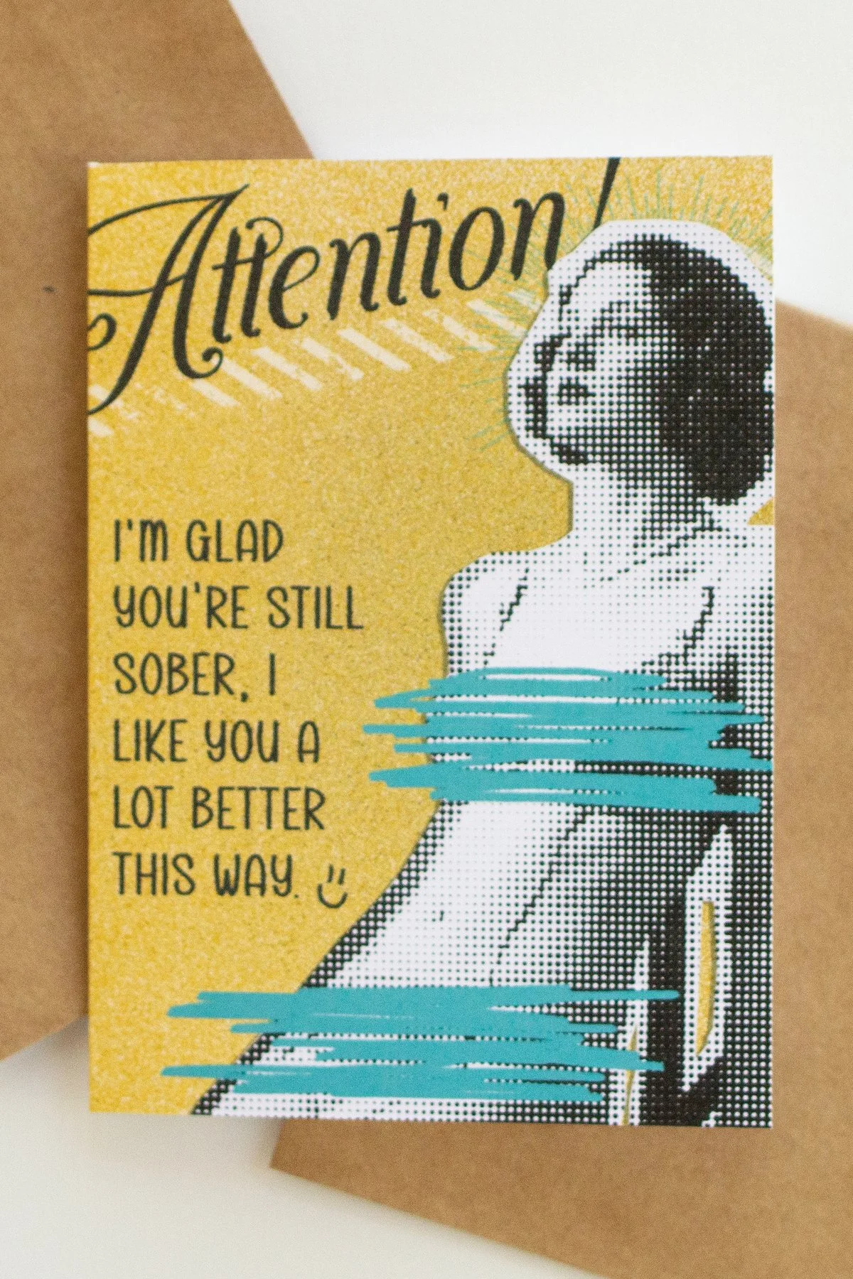 Funny 'Still Sober' Congratulations Card - Blank Inside