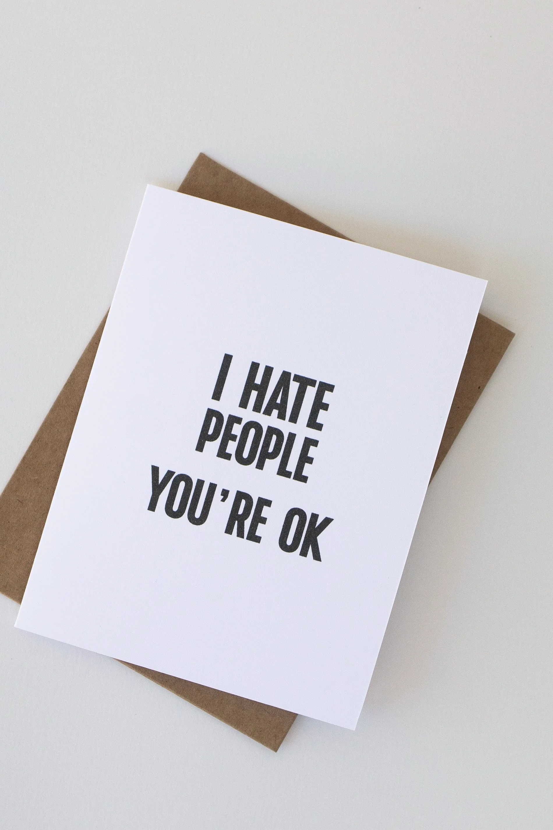 The front of this white card is great when you want to tell those closest to you how much they matter.