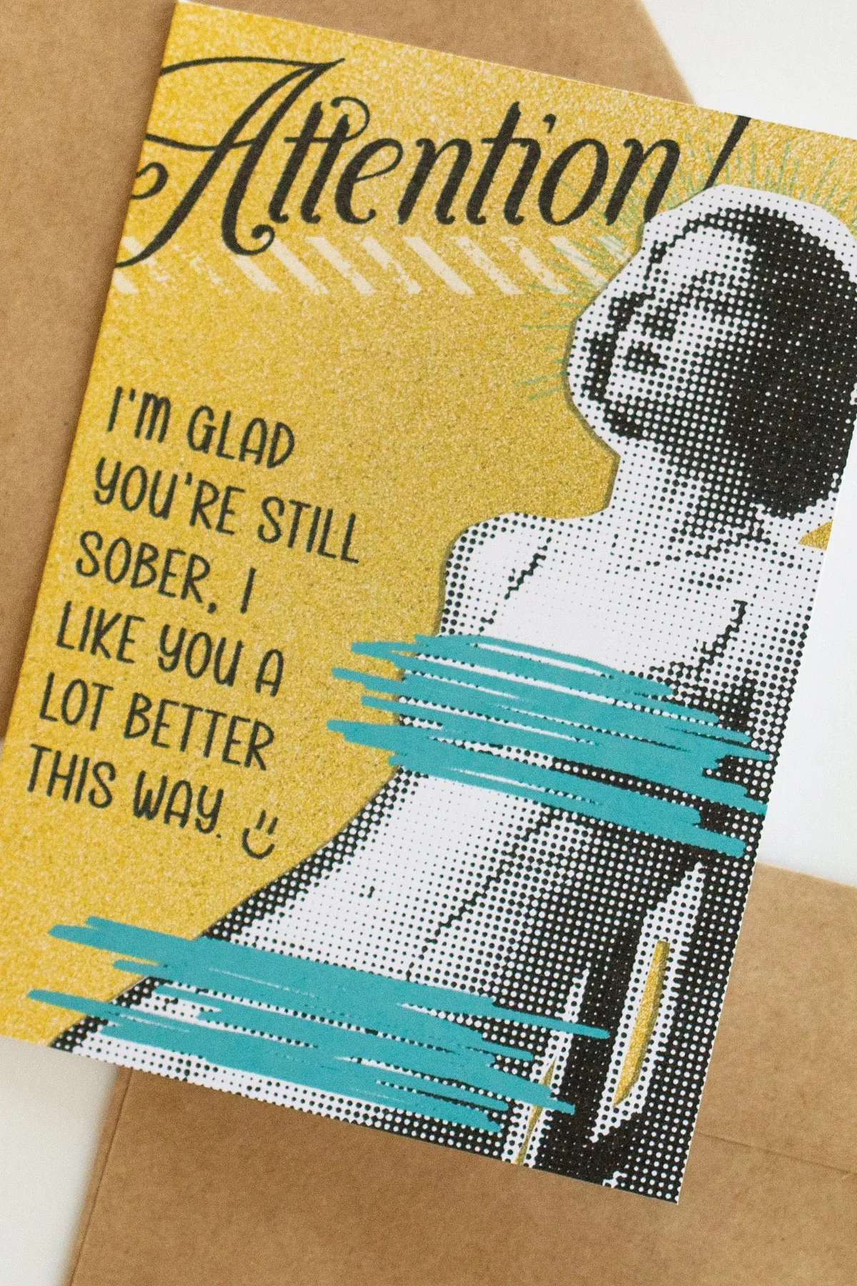 Funny 'Still Sober' Congratulations Card - Blank Inside