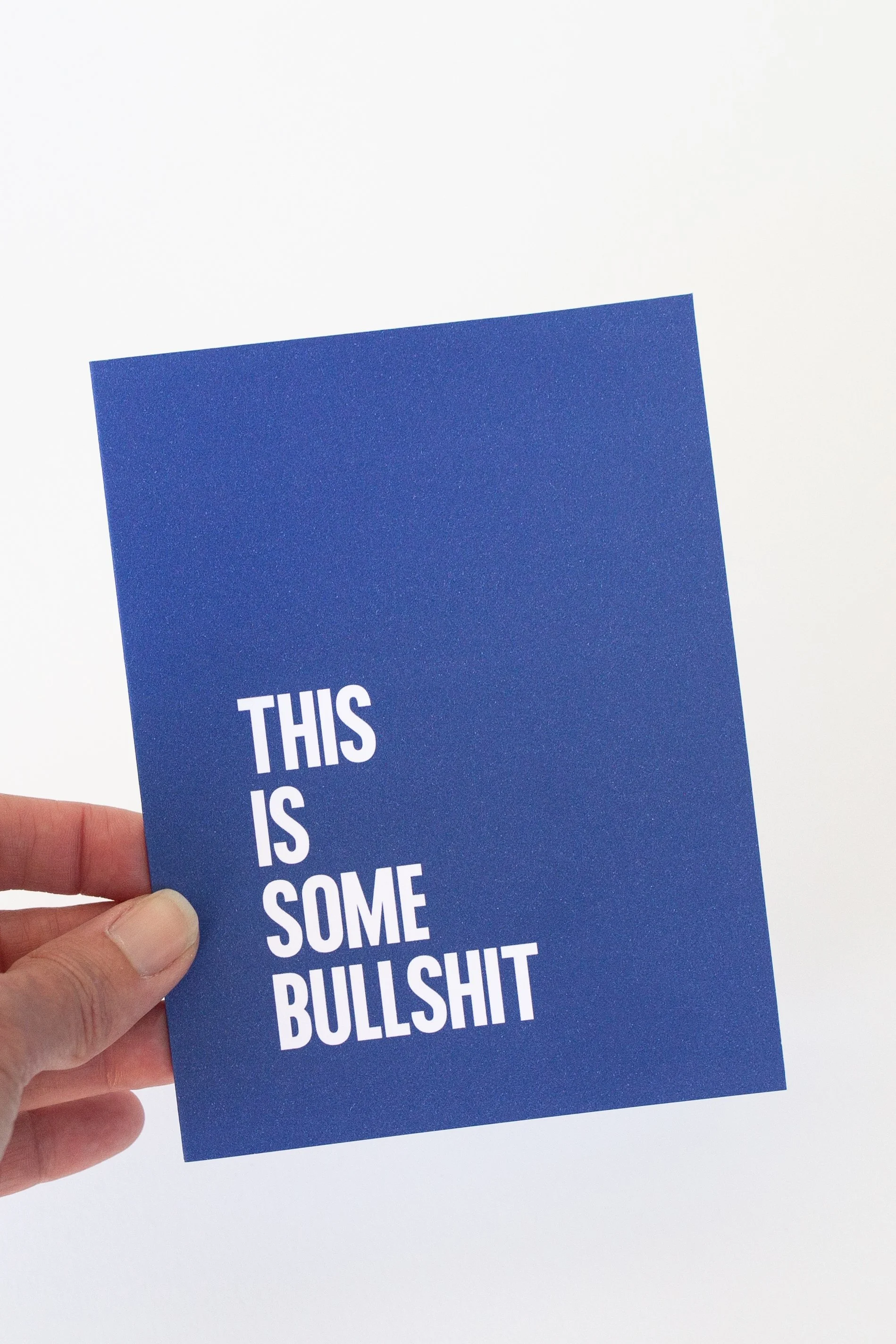 This sapphire blue card is great for those life isn’t fair moments. These four words will sum up how you really feel.
