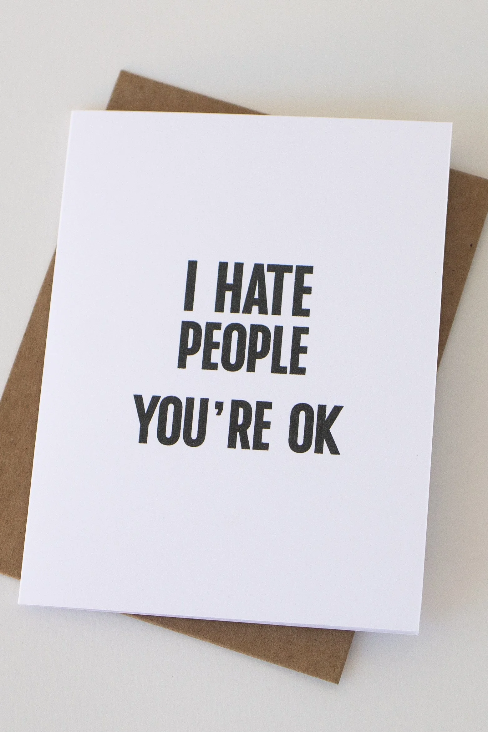 The front of this white card is great when you want to tell those closest to you how much they matter.