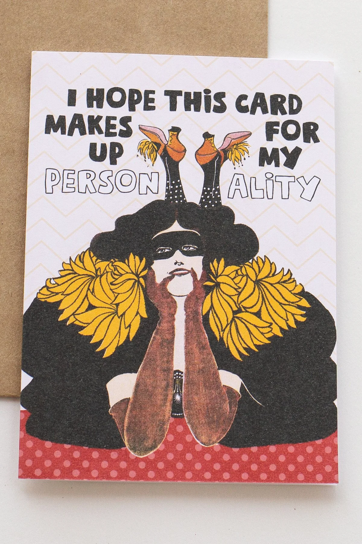 Funny 'I Hope This Card Makes Up For My Personality' Bachelorette Party, Birthday or Everyday Card