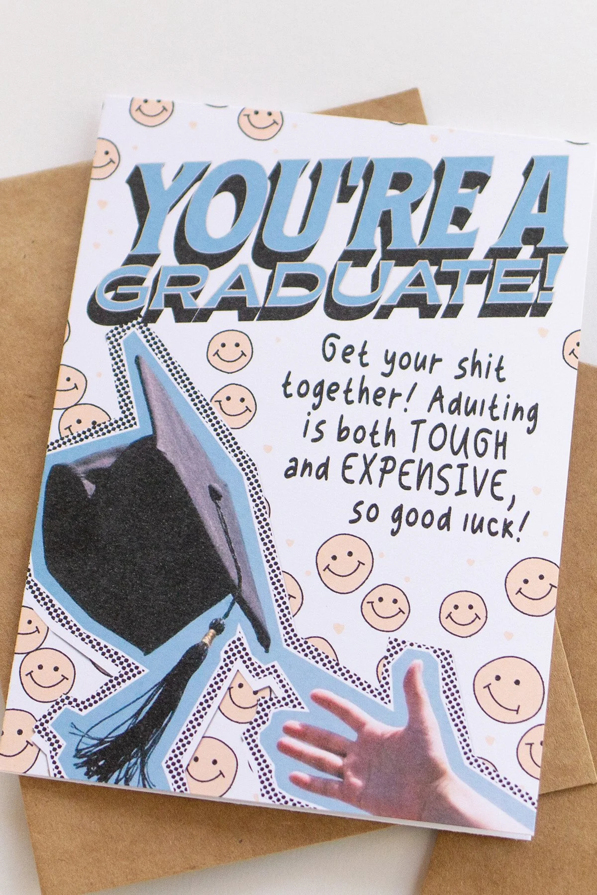Funny 'Graduation' Congratulations Card - Blank Inside