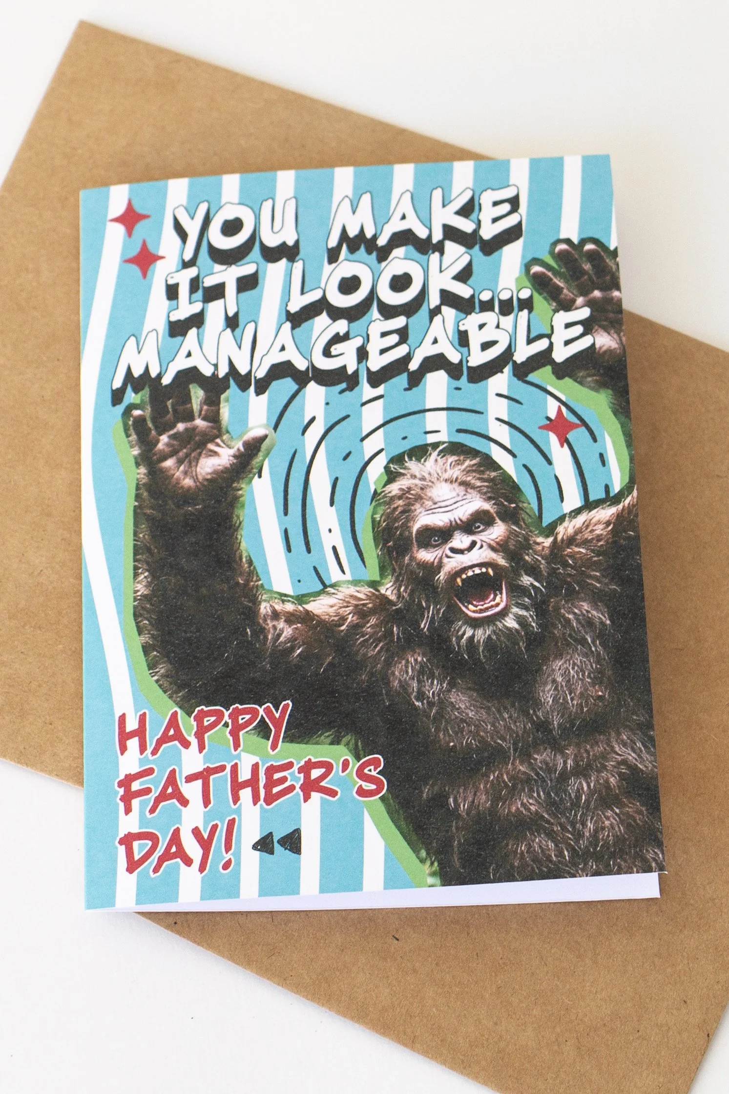Funny Sasquach Bigfoot Father's Day Card