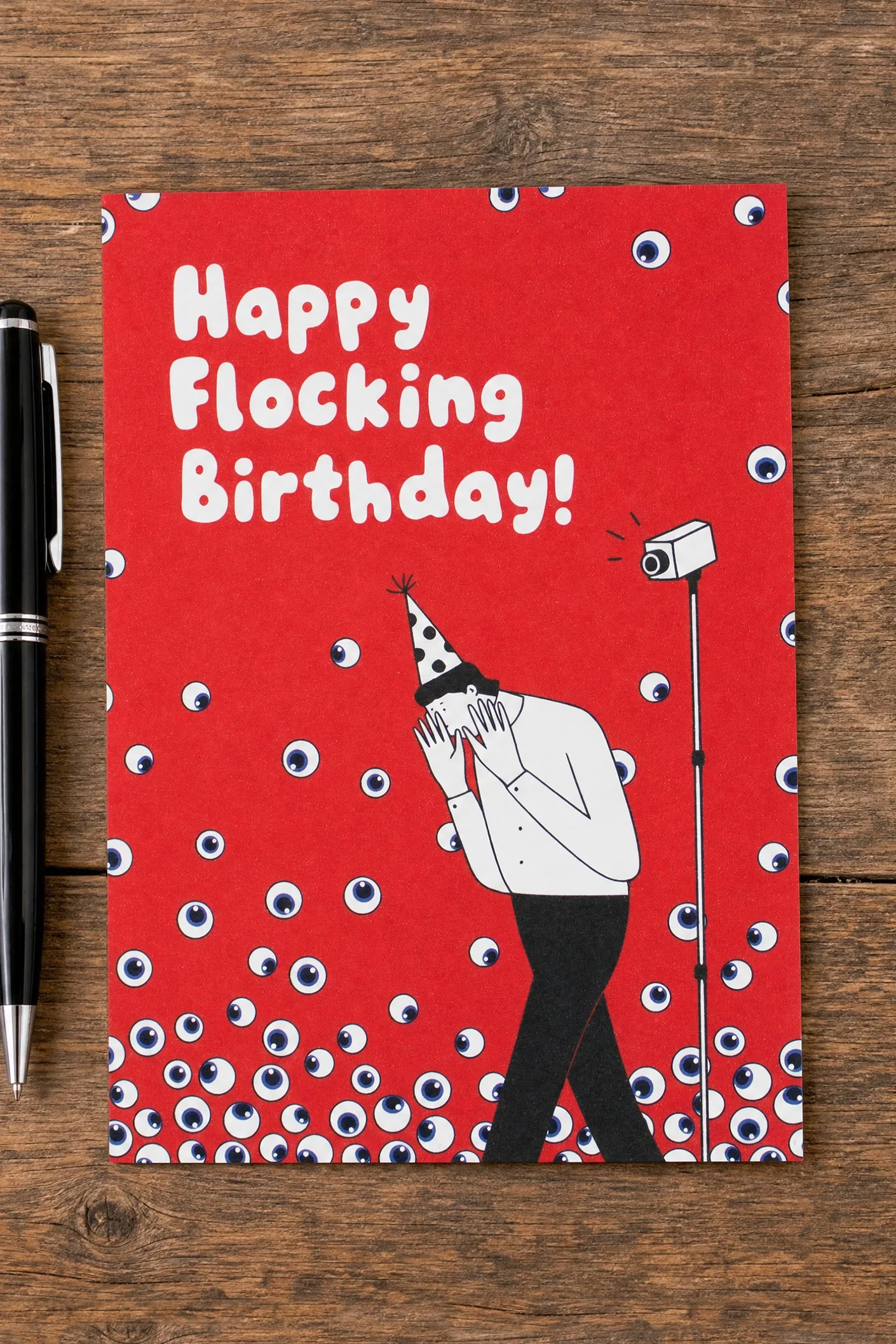 Happy Flocking Birthday – Funny Birthday Card | Surveillance Culture Flock Cameras Humor