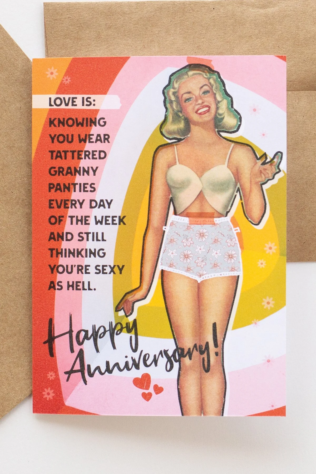 Funny 'Granny Panties' Anniversary Card for a Woman Married for a While