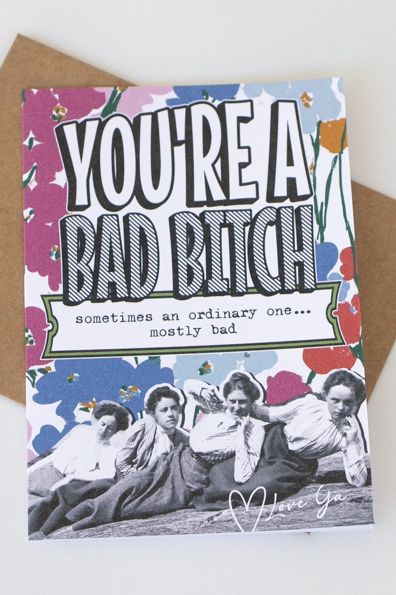 You're a Bad Bitch Birthday, Independent Woman Card, Irreverent Encouragement Best Friend Card, Snail Mail, Icy Cool Blue, Penpal Gift, Vintage