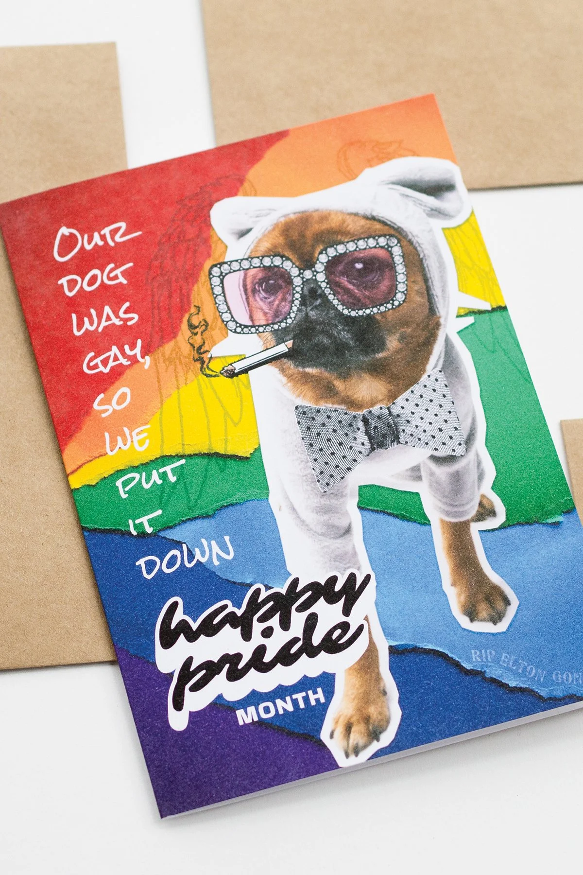 Absurd Straight Man 'Pride Month' French Bulldog Card - Blank Inside
