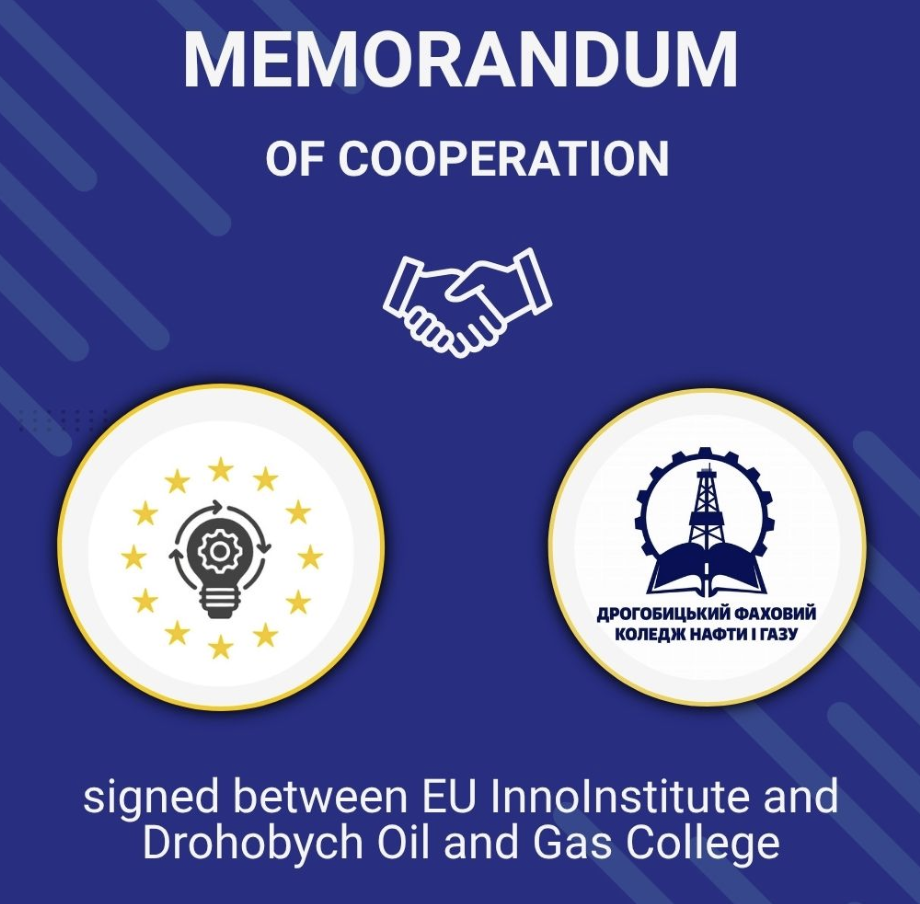 EU InnoInstitute підписав Меморандум про співпрацю з Дрогобицьким нафтогазовим фаховим коледжем
