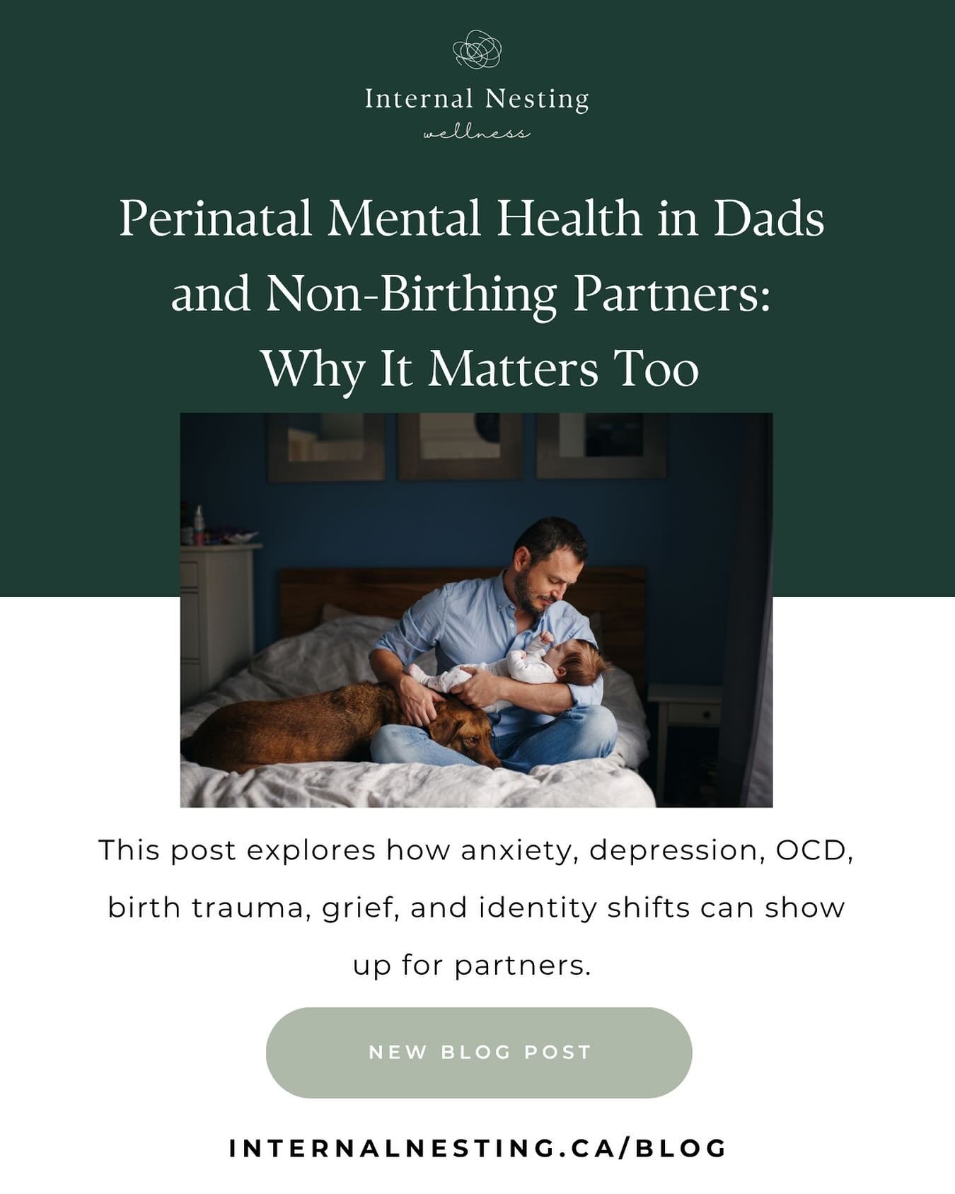 This #movember I want to remind you that men&rsquo;s mental health matters in the perinatal period too. Dads and non-birthing partners can experience perinatal mental health concerns and identity shifts during this time and yet their struggles often 