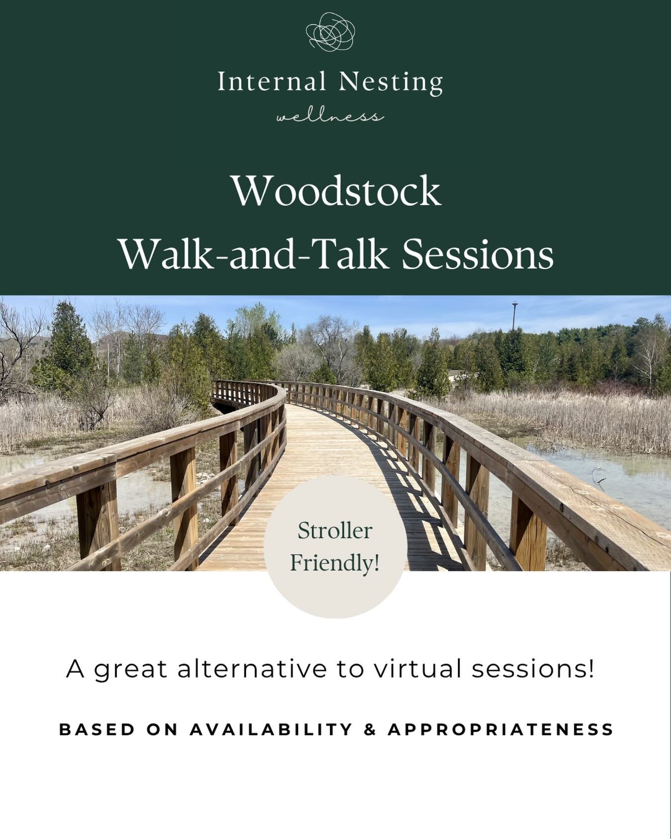It&rsquo;s that time of year again! If you are in the Woodstock area and looking to explore alternatives to traditional therapy spaces, walk and talk sessions may be for you!

#therapy #perinatalmentalhealth #woodstockontario