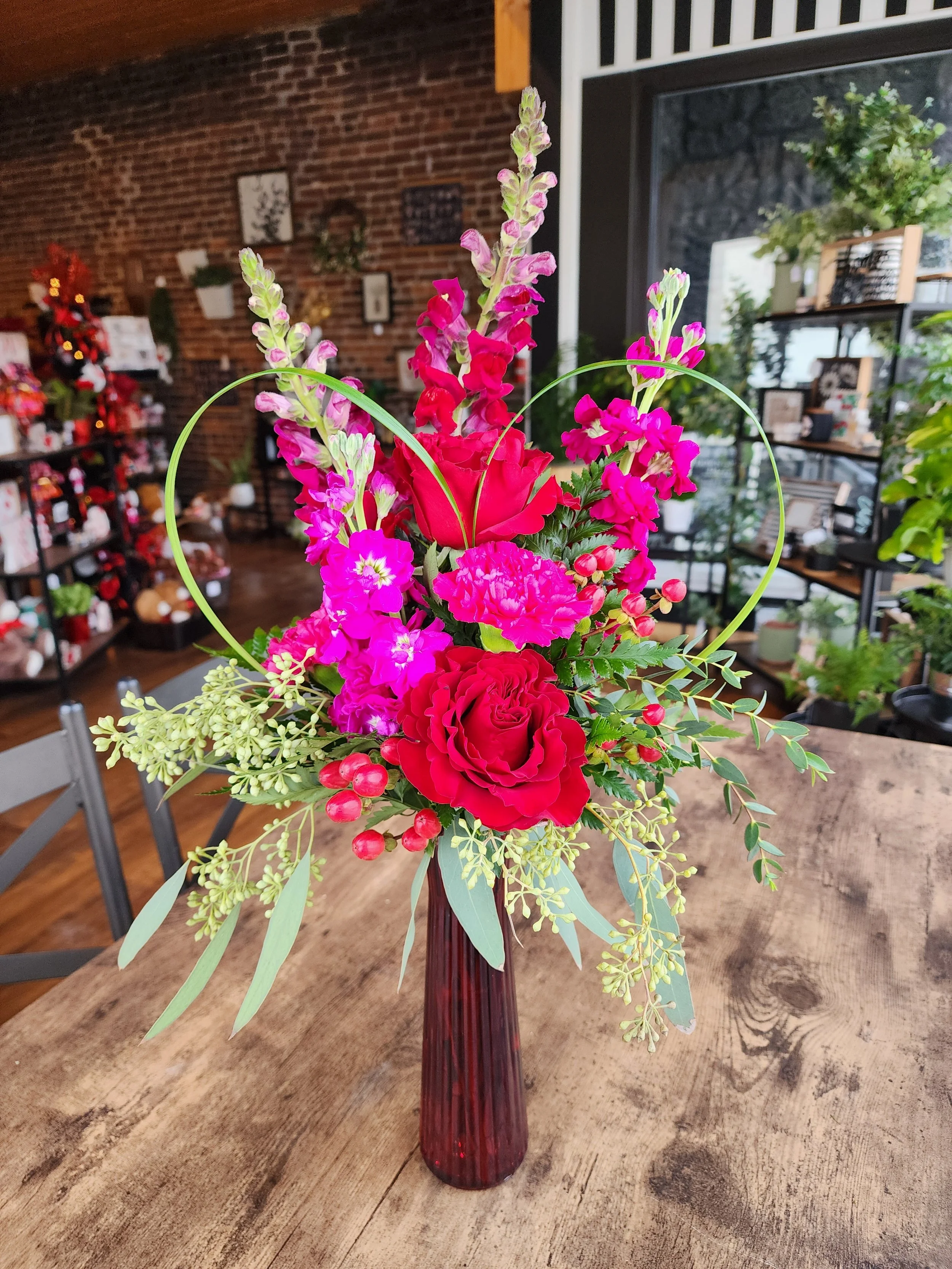 Ruby Rose Bud Vase