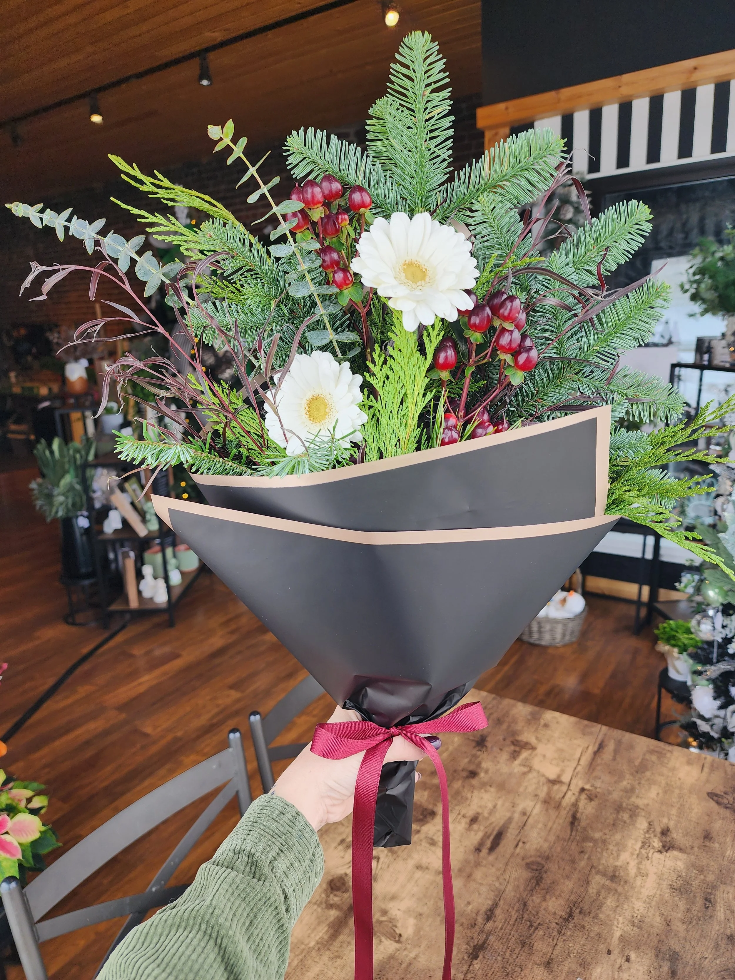 Holi-Daisy Wrapped Bouquet