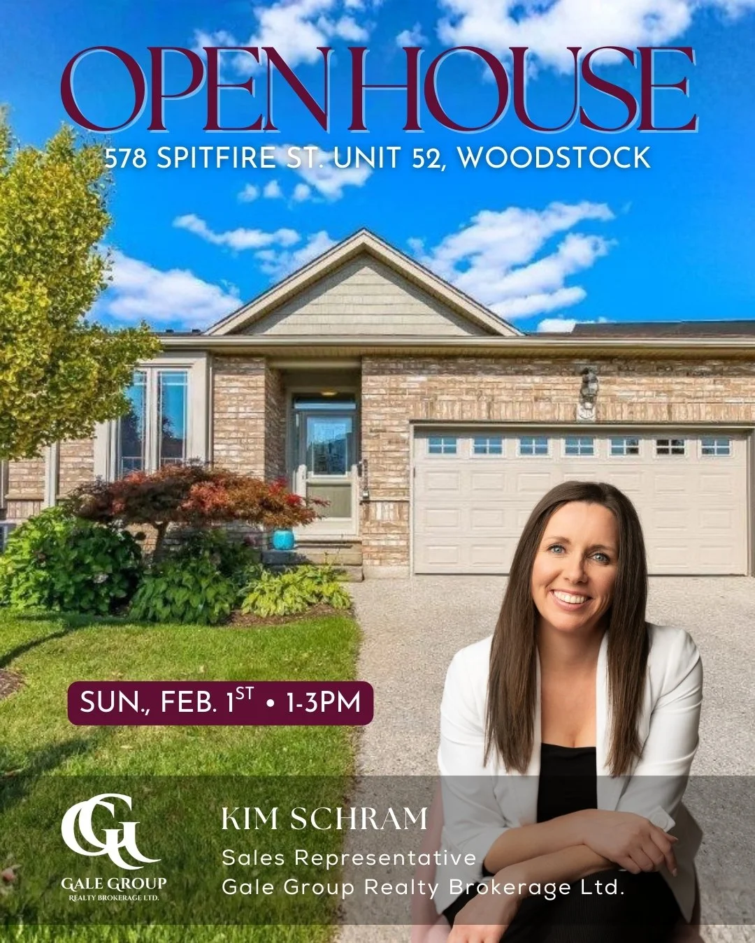 OPEN HOUSE 📍52&ndash;578 Spitfire Street, Woodstock
Sunday, February 1 | 1&ndash;3 PM
$649,000

This spacious condo offers the largest floor plan in the development, with 1,530 sq. ft. on the main level and an abundance of natural light throughout. 