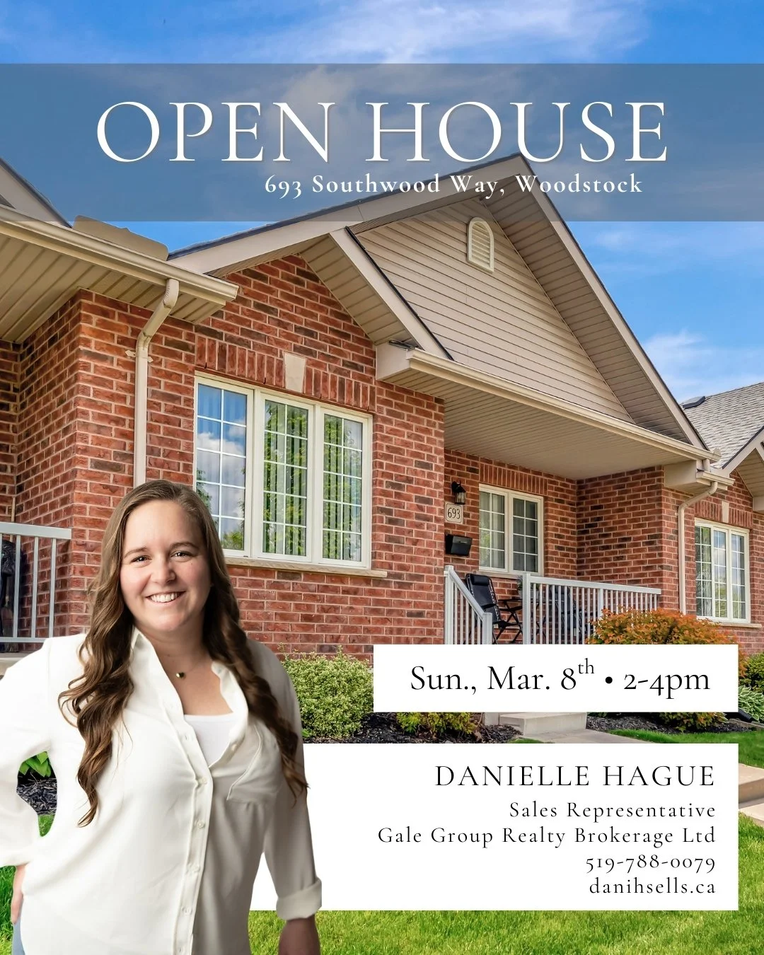 OPEN HOUSE 📍693 SOUTHWOOD WAY, Woodstock
Sunday, March 8 | 2&ndash;4 PM
$459,900

Welcome to this beautifully maintained condo in Woodstock&rsquo;s highly desirable south end. Offering a rare double car garage and a bright, open-concept layout, this