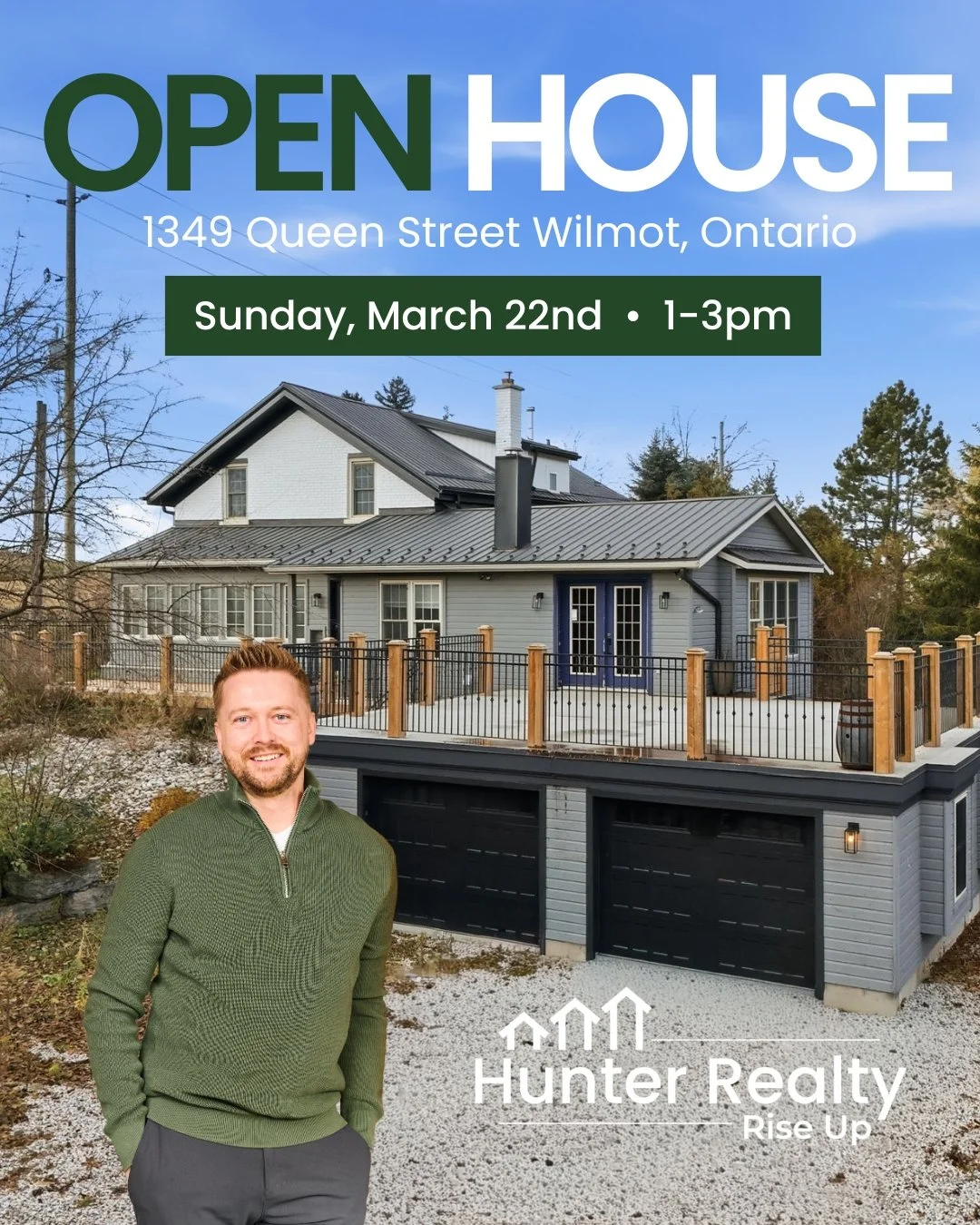 OPEN HOUSE 📍1349 QUEEN STREET, Wilmot
Sunday, March 22 | 2&ndash;4 PM
$1,259,100

Discover the perfect blend of historic charm and modern luxury on this beautifully renovated 12-acre property just steps from Alder Lake in New Dundee. Sun-filled, spa