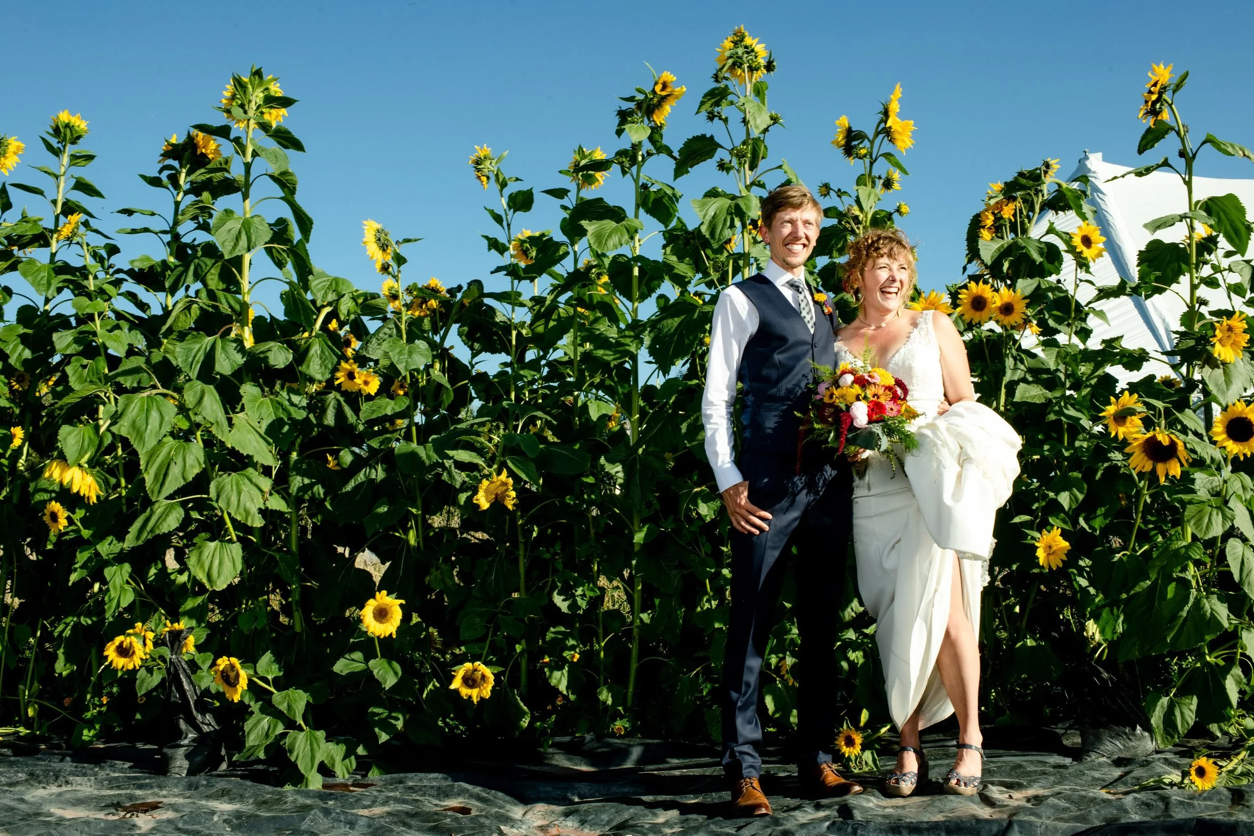 Five years ago today I married you. On the land that would soon become this farm. Held and celebrated by our closest, dearest people. We grew all the flowers and most of the food for the party. And gosh but was it a party. We were just over a year on