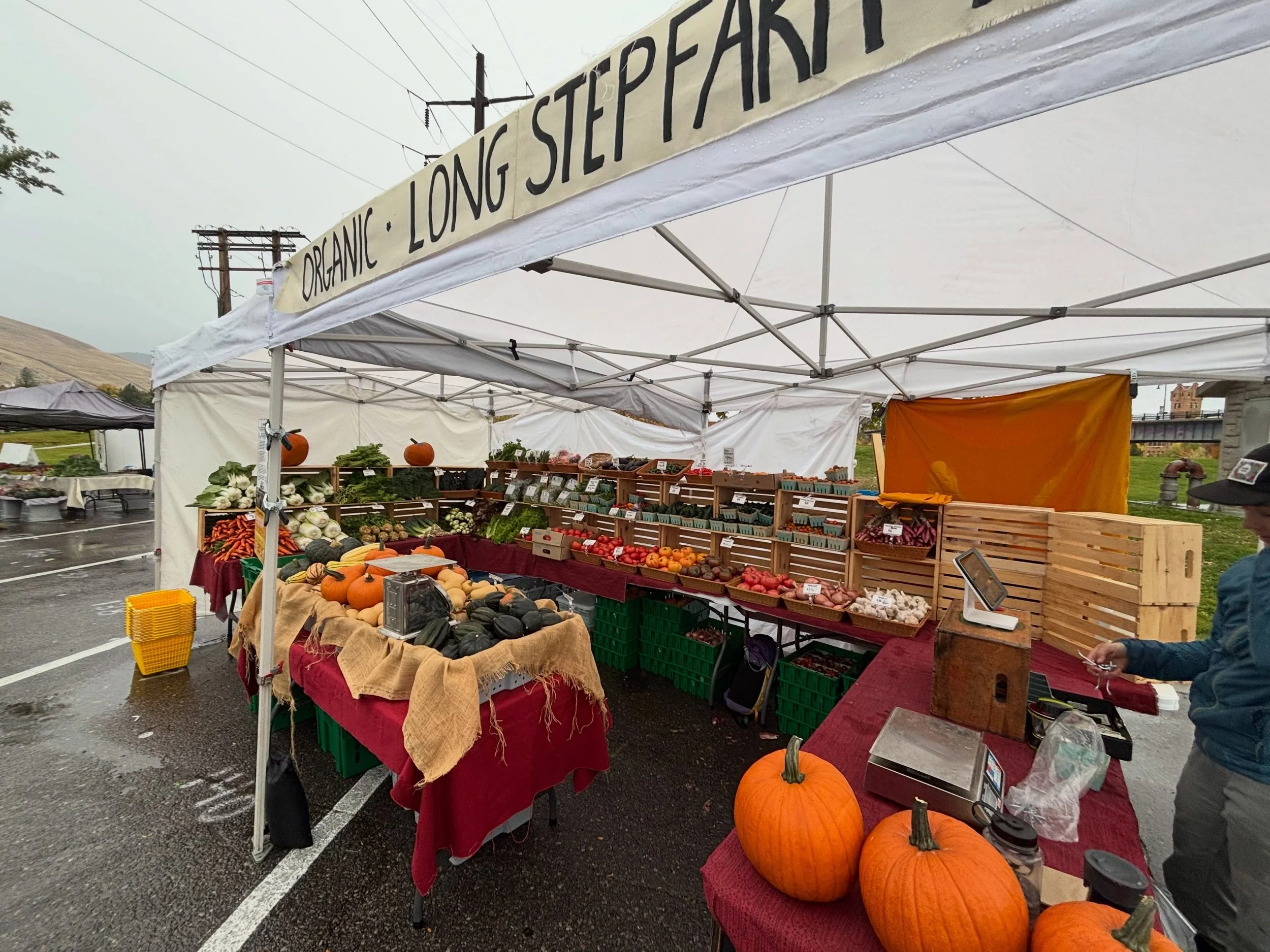 We&rsquo;re all set up @clarkforkrivermarket this rainy morning with lots of fall abundance! Hope to see ya.