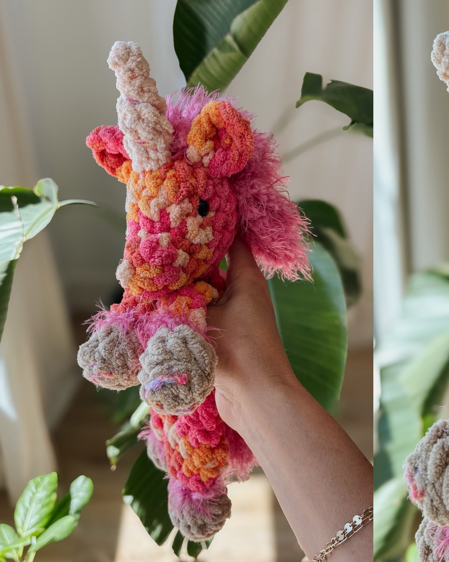 Bring a little sprinkle of magic with ✨Luni the Unicorn ✨ from @sprinkleofcrochet - Luni, Doris &amp; Honey released today (Horse, Unicorn &amp; Donkey options sold as a bundle!) 

They surprisingly quick to work up, making it super satisfying to cre
