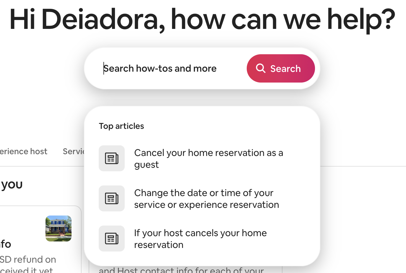 Airbnb's Help Center Live Chatbot
