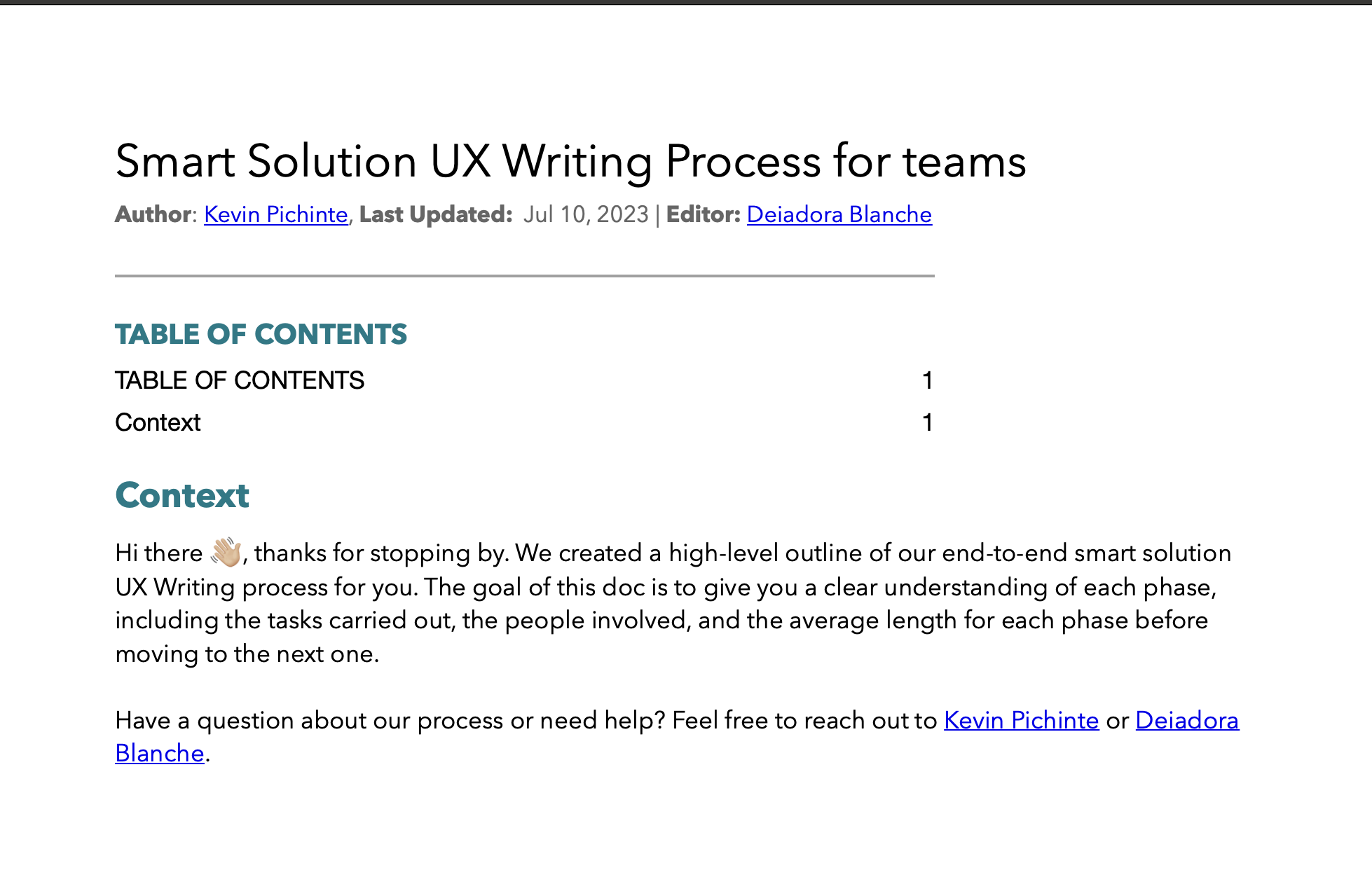 Airbnb's Smart Solutions UX Writing Process for teams