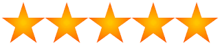 Five orange stars in a row