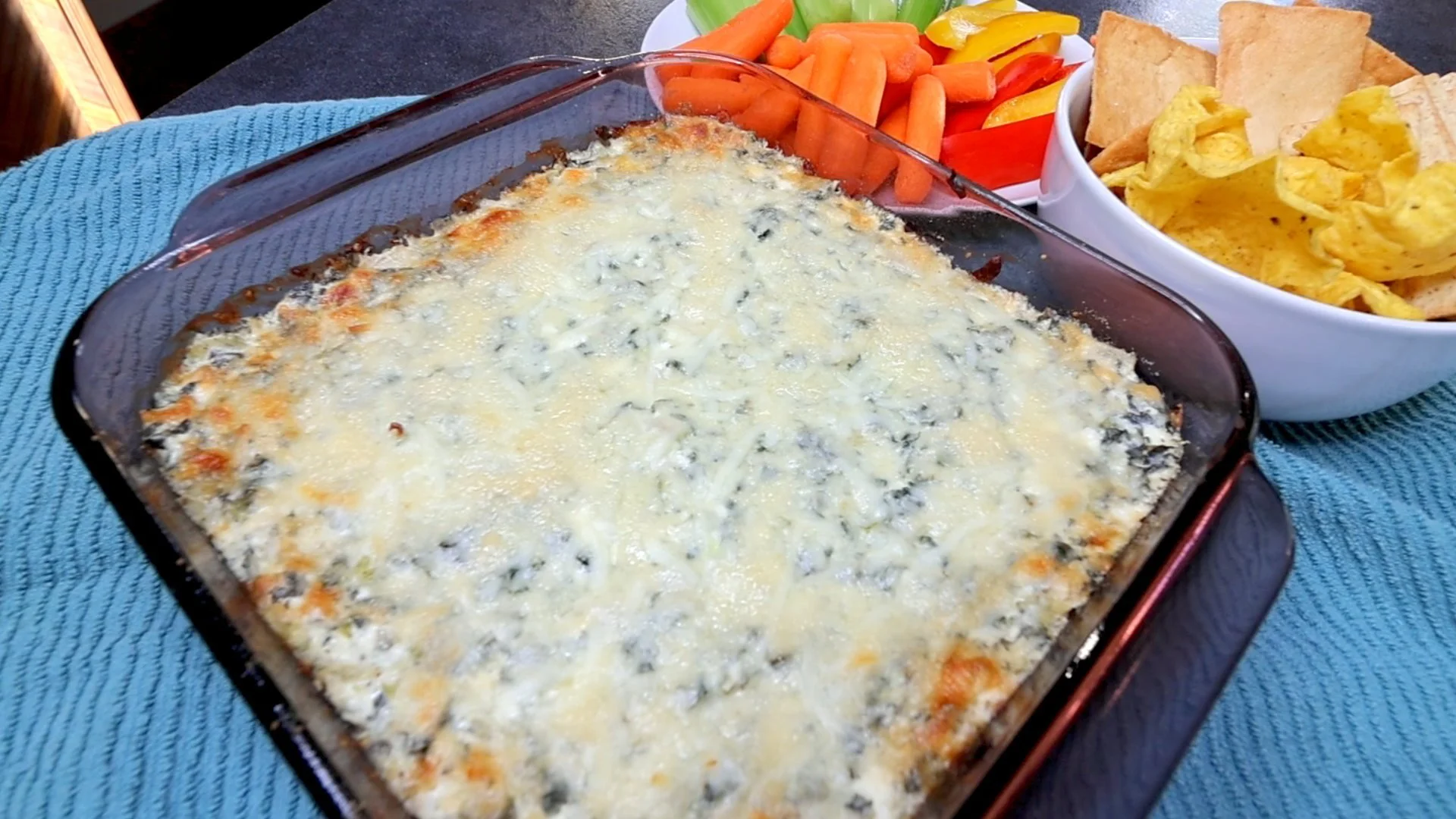 High Protein Healthy Spinach Artichoke Dip