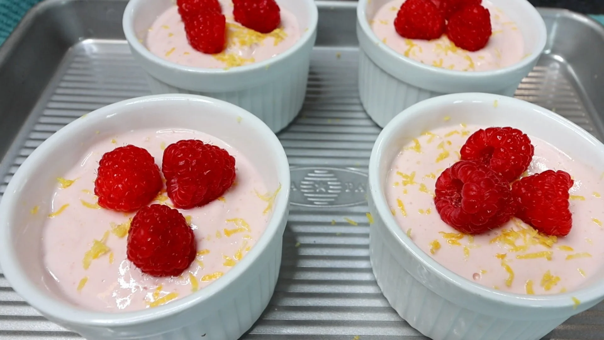 Protein Packed Lemon Raspberry Cottage cheese Mousse🍋🩷