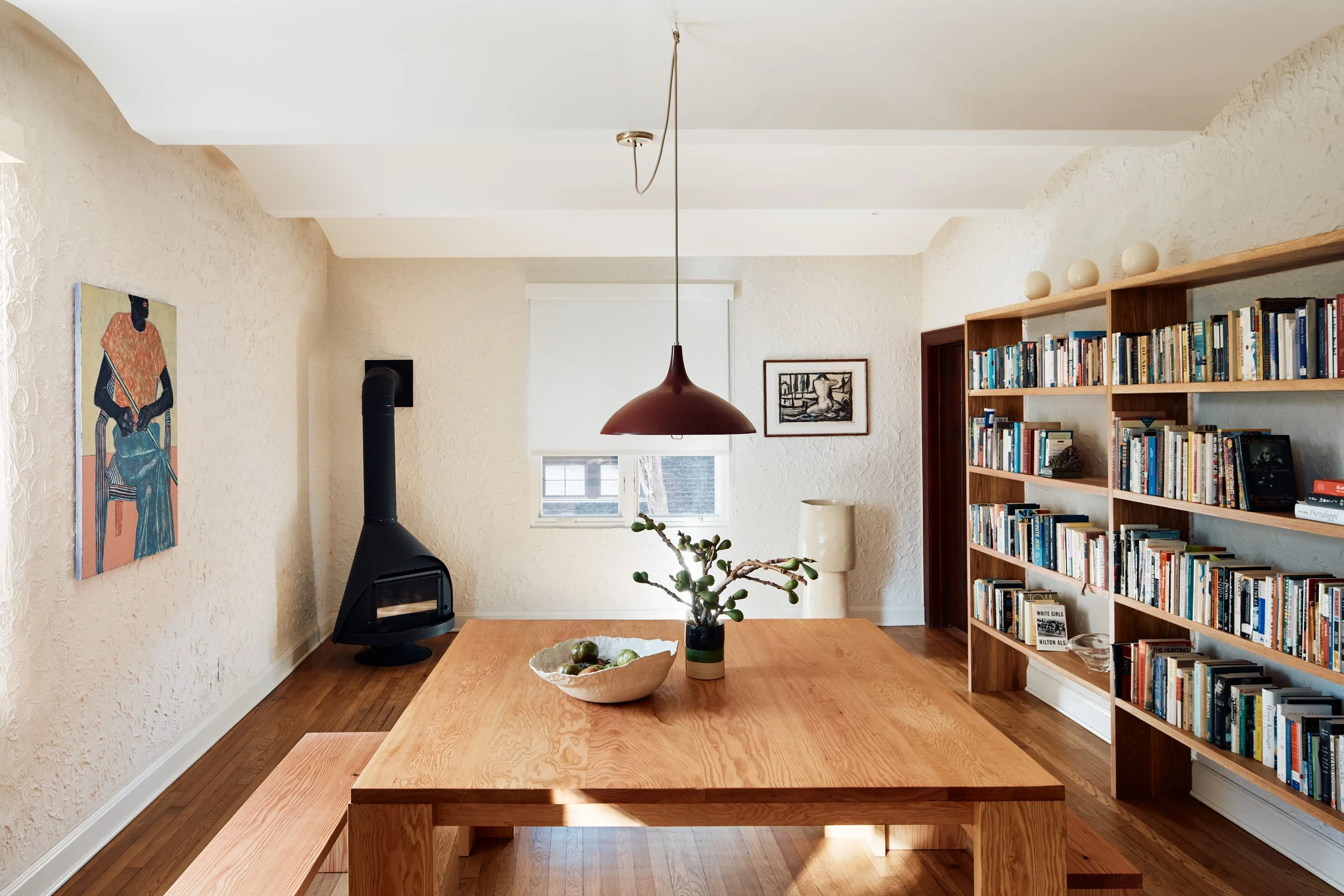 fluted ceiling dining room remodel