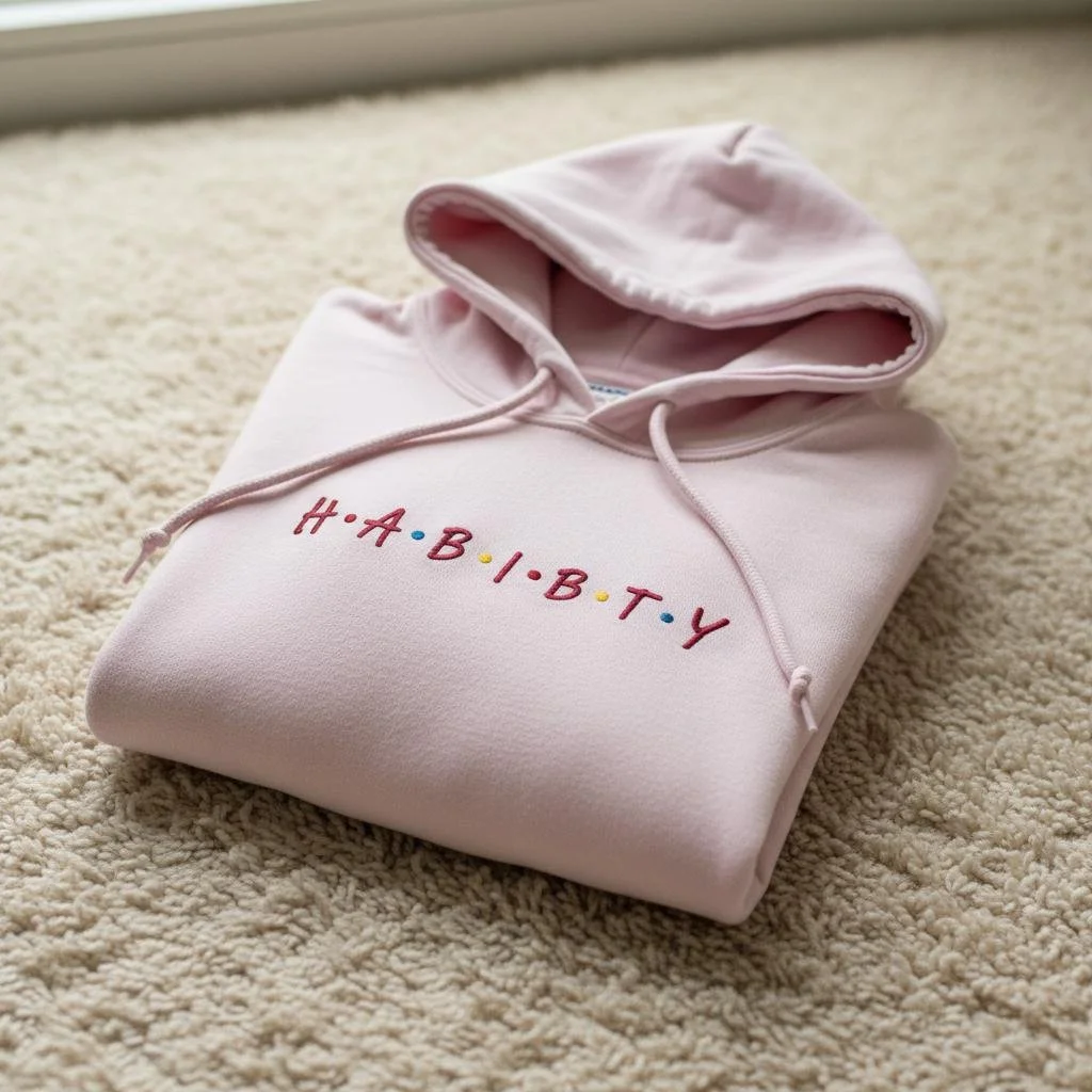 HABIBTY Embroidered 'Friends'-Inspired Hoodie