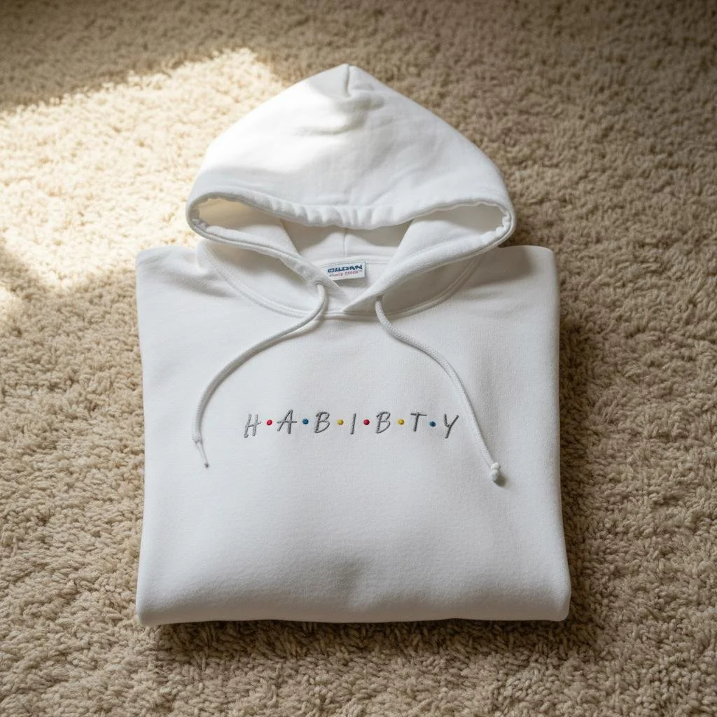 HABIBTY Embroidered 'Friends'-Inspired Hoodie