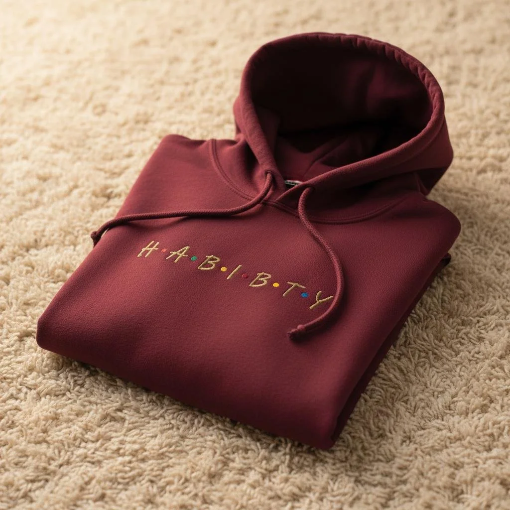 HABIBTY Embroidered 'Friends'-Inspired Hoodie