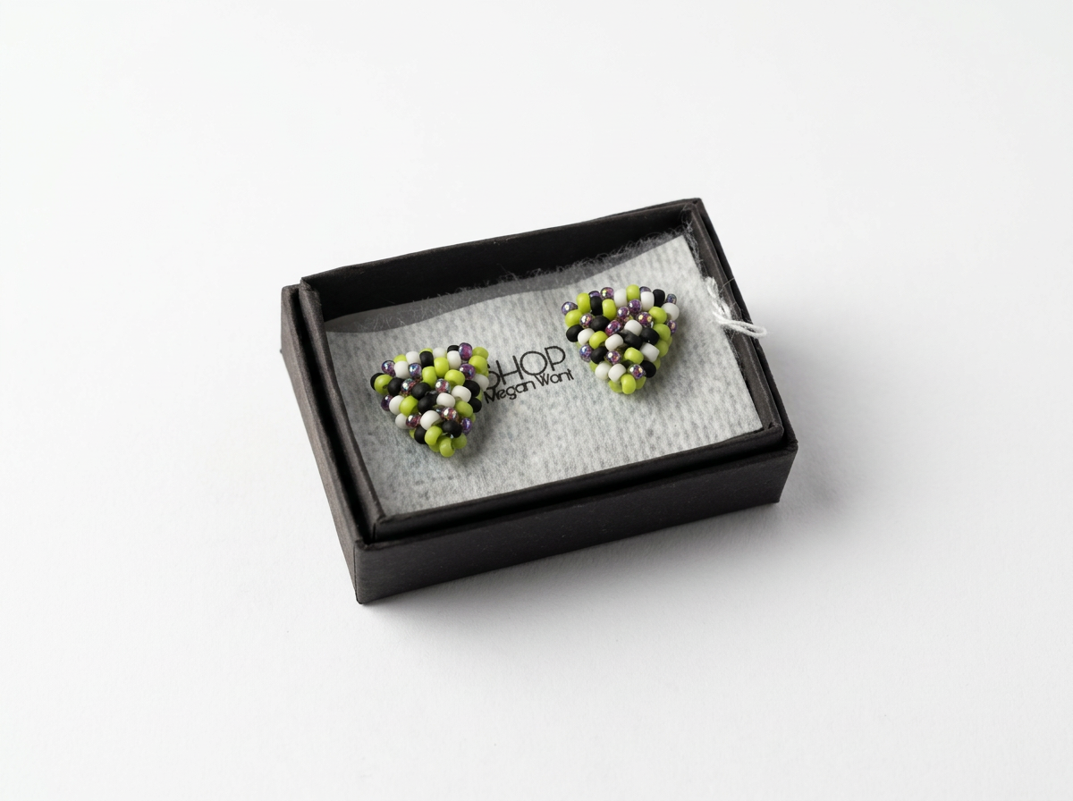 Handcrafted Beaded Triangular Earrings