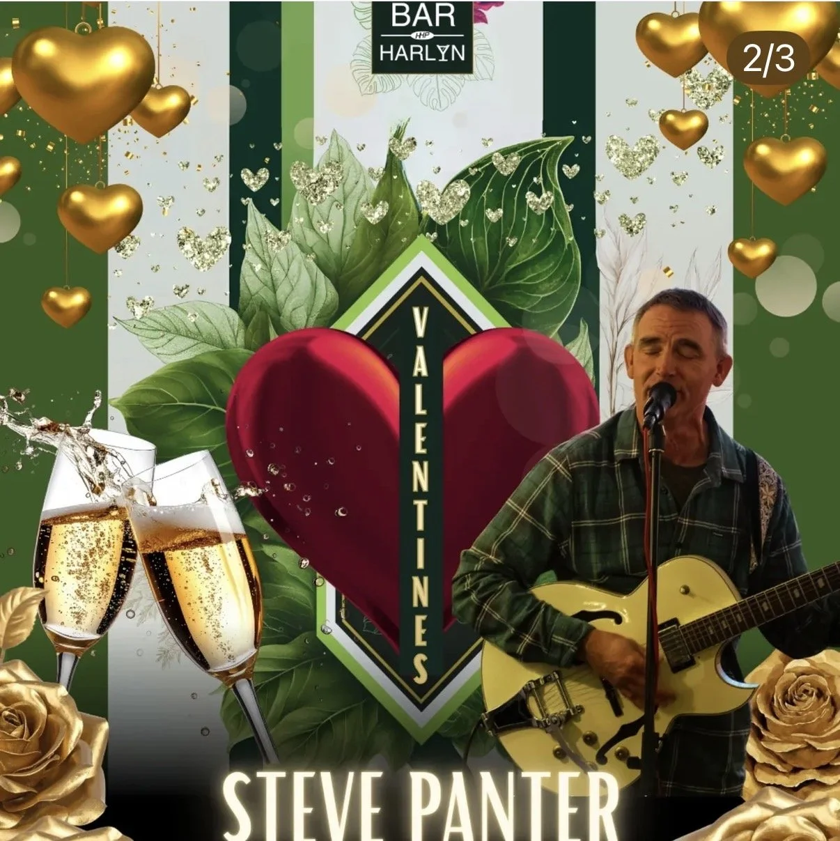 Bar open 4pm. Live Music - Steve Panter - from 8pm. Saturday night music with our favourite local hero