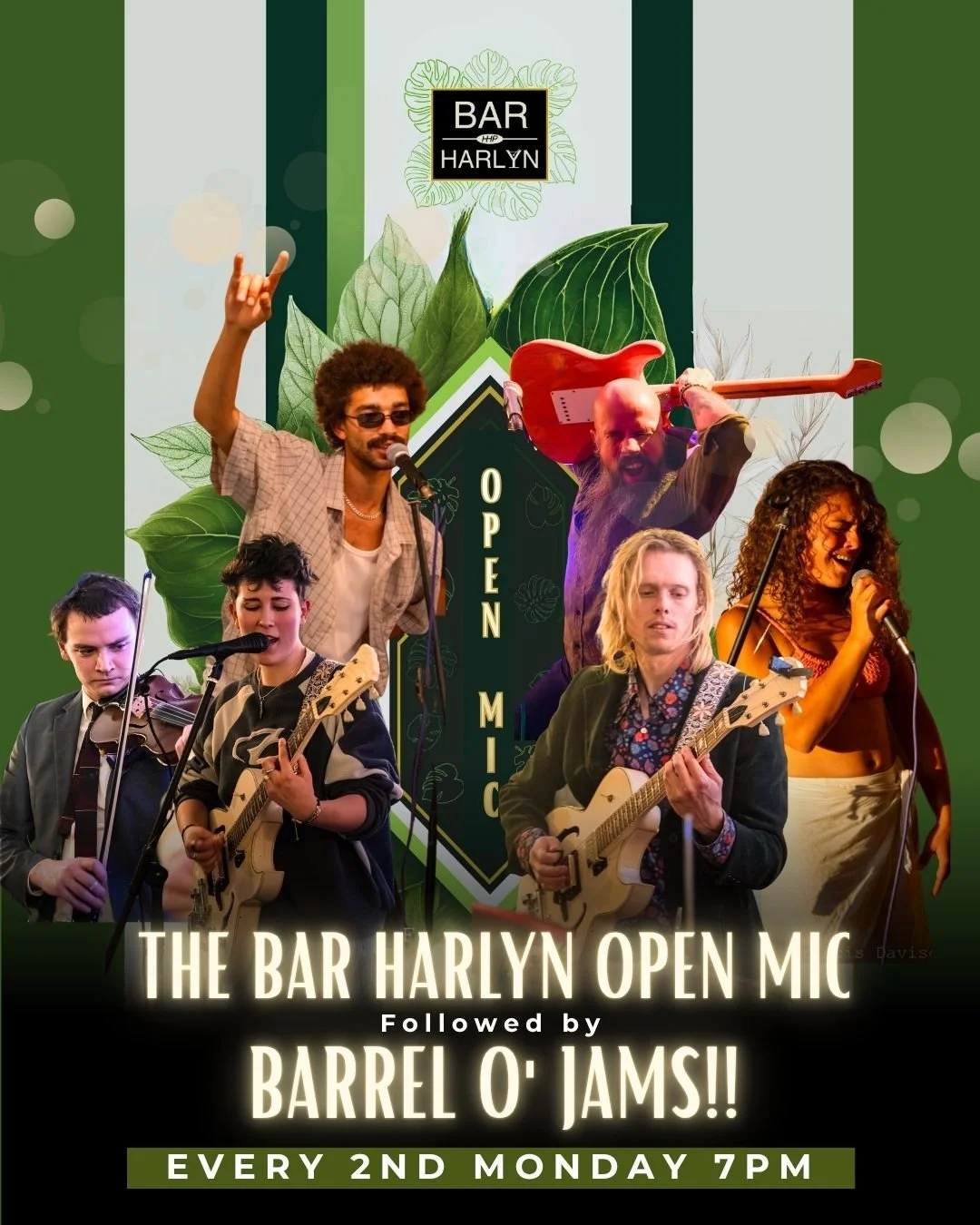 Open Mic at @barharlyn followed by Barrel o’ Jams - from 7pm