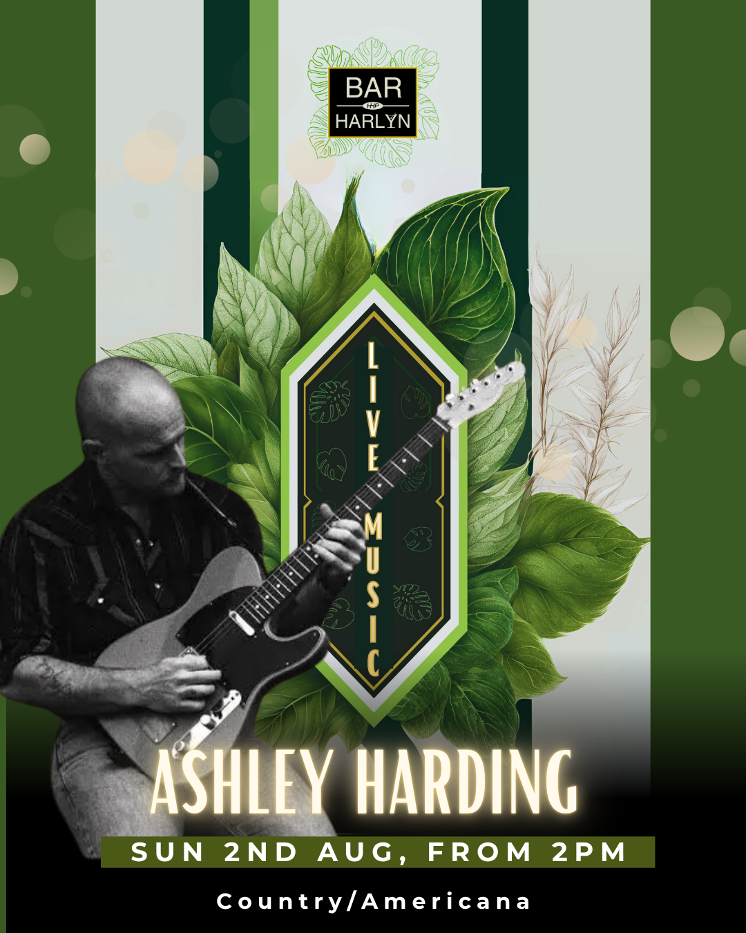 Live Music - Ash Harding Rock Band 9.00pm