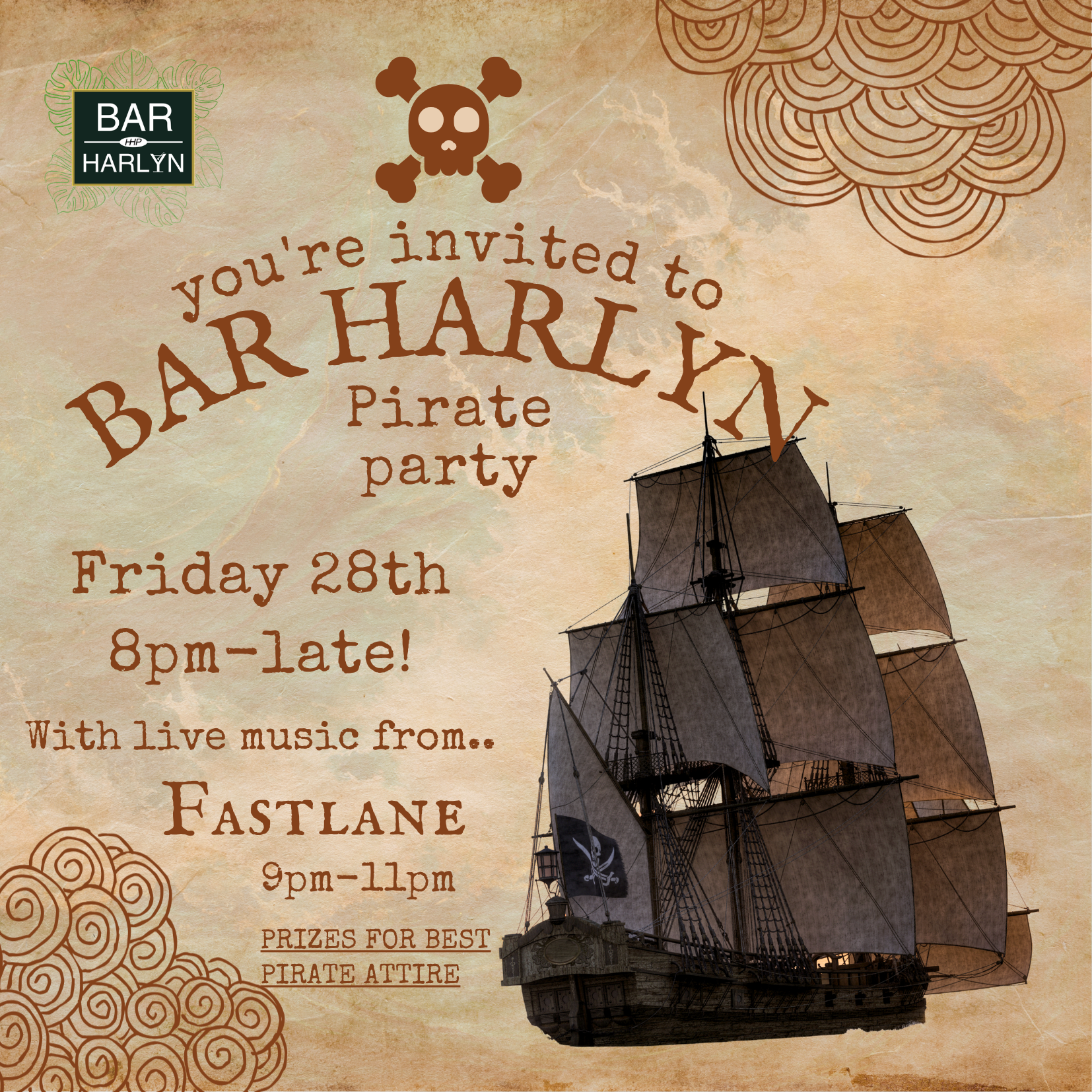 Pirate Party - Live Music - Fastlane 9.00pm