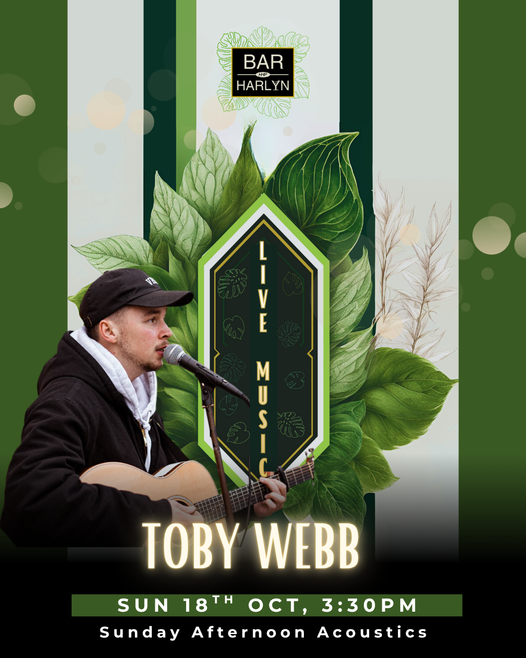 Sunday Session with Toby Webb from 3.30pm 