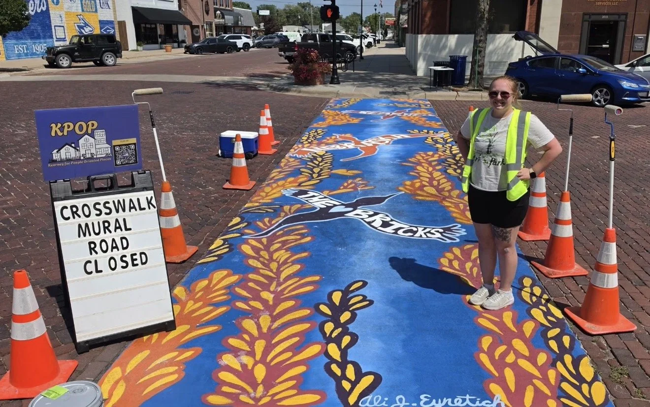 Down Town Kearney Ne Crosswalk Mural