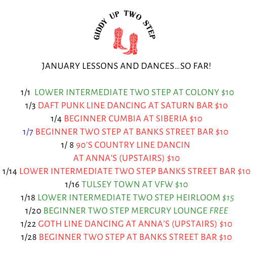 January Classes and Events