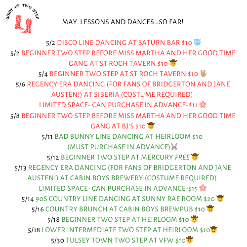 May Classes and Events