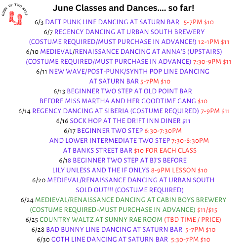 June Classes and Events