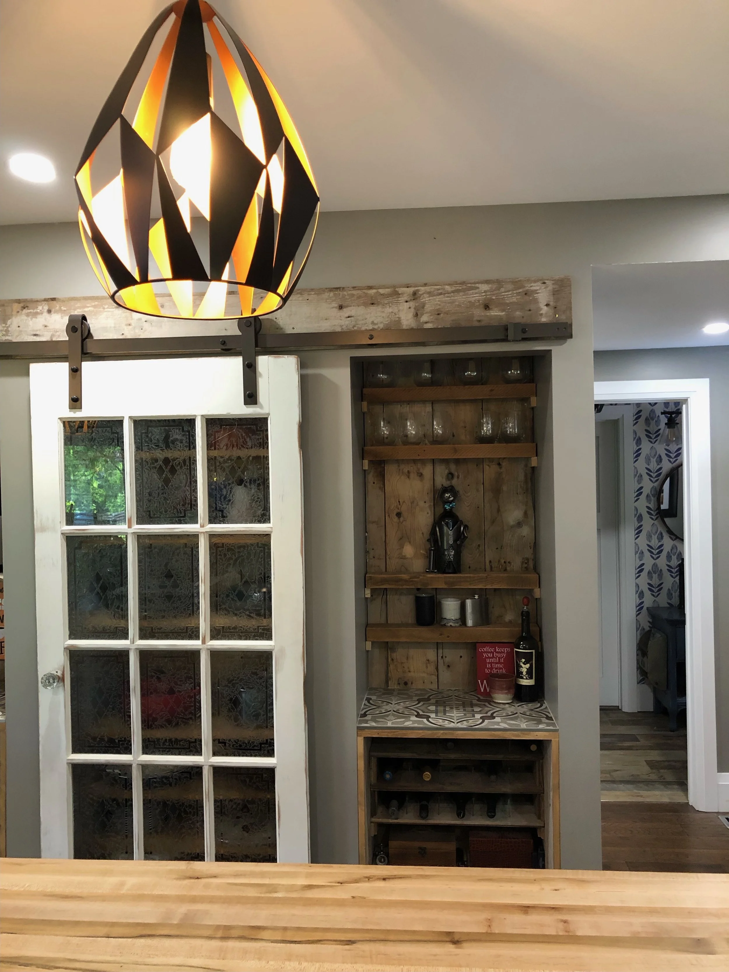 Finished pantry and barn door.